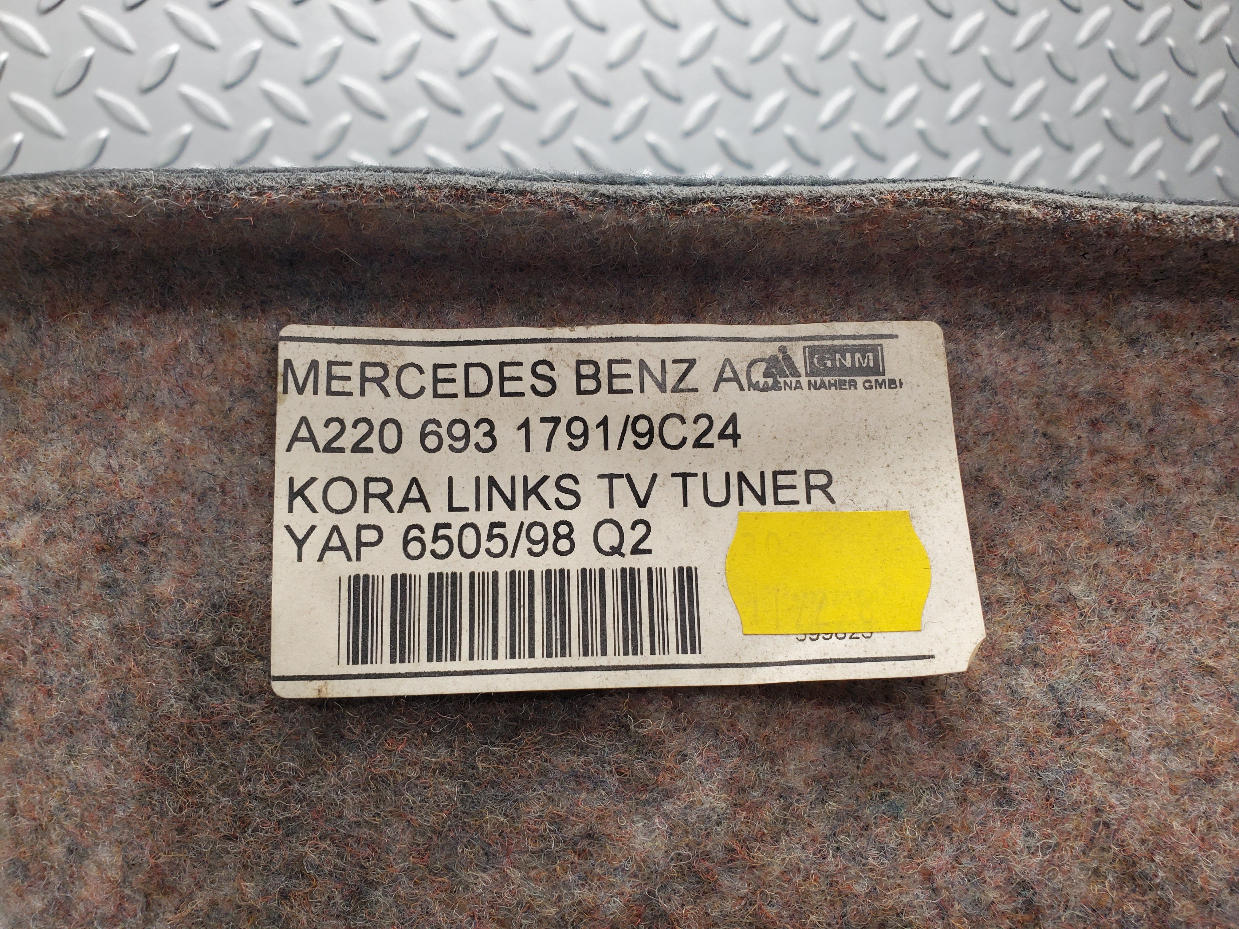 1653 Mercedes-Benz W220 S430 Trunk Liner Carpet Rear Left Side 220693179