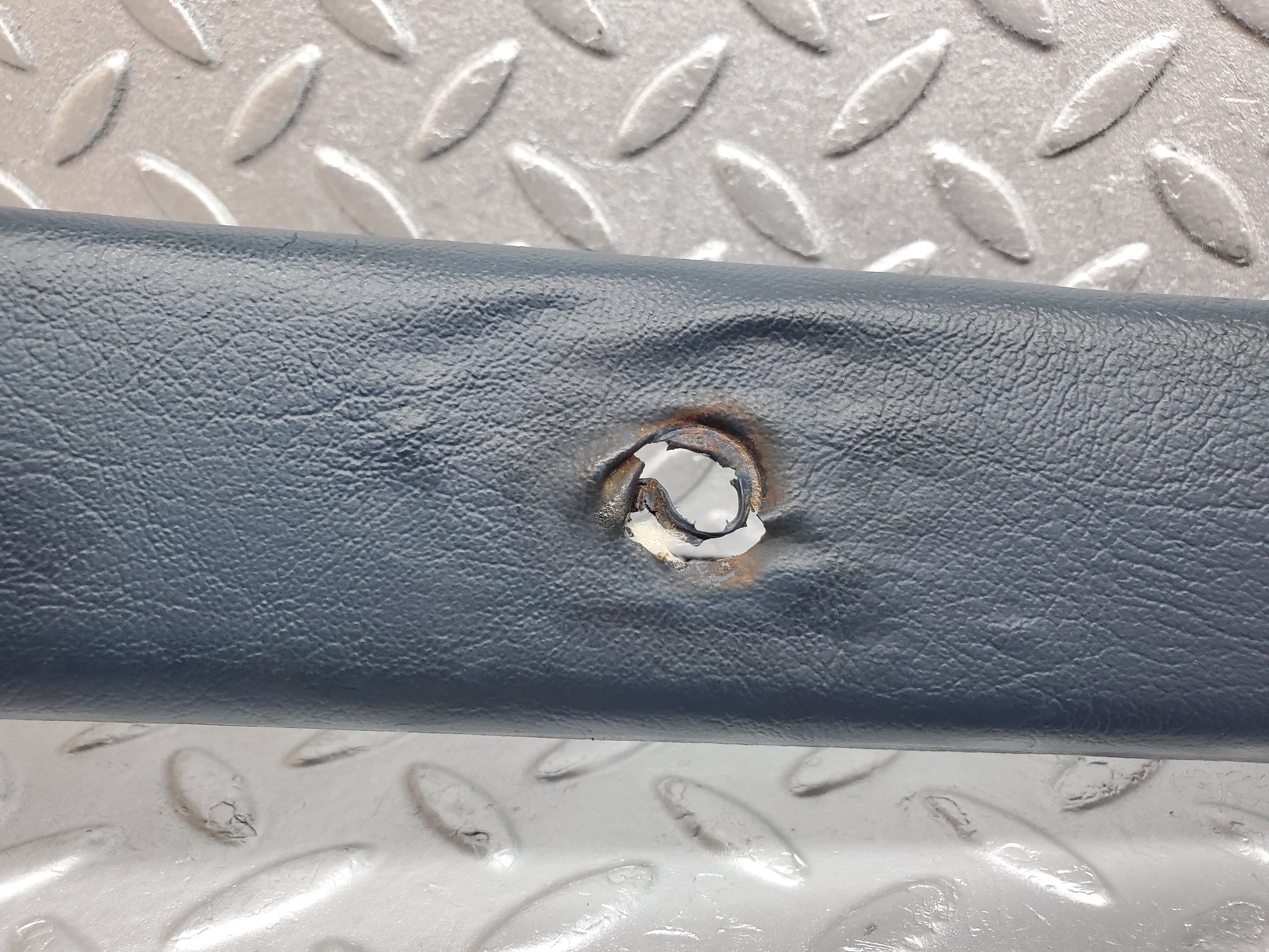 1164 Mercedes-Benz W108 280SE B Pillar Trim Panel Left Blue