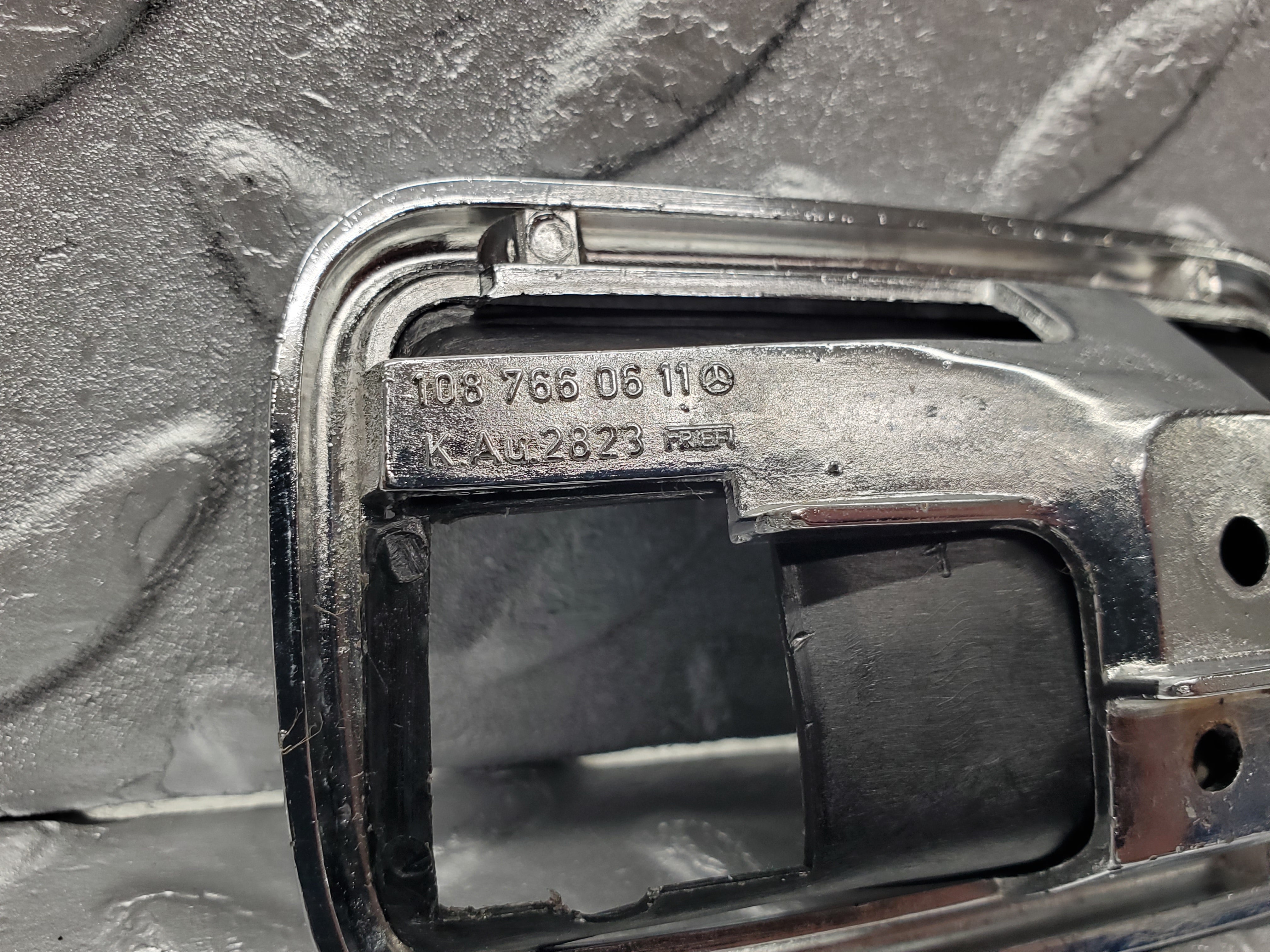 1309 Mercedes-Benz V123 240D Chrome Frame For Door Opener Right 1087660611