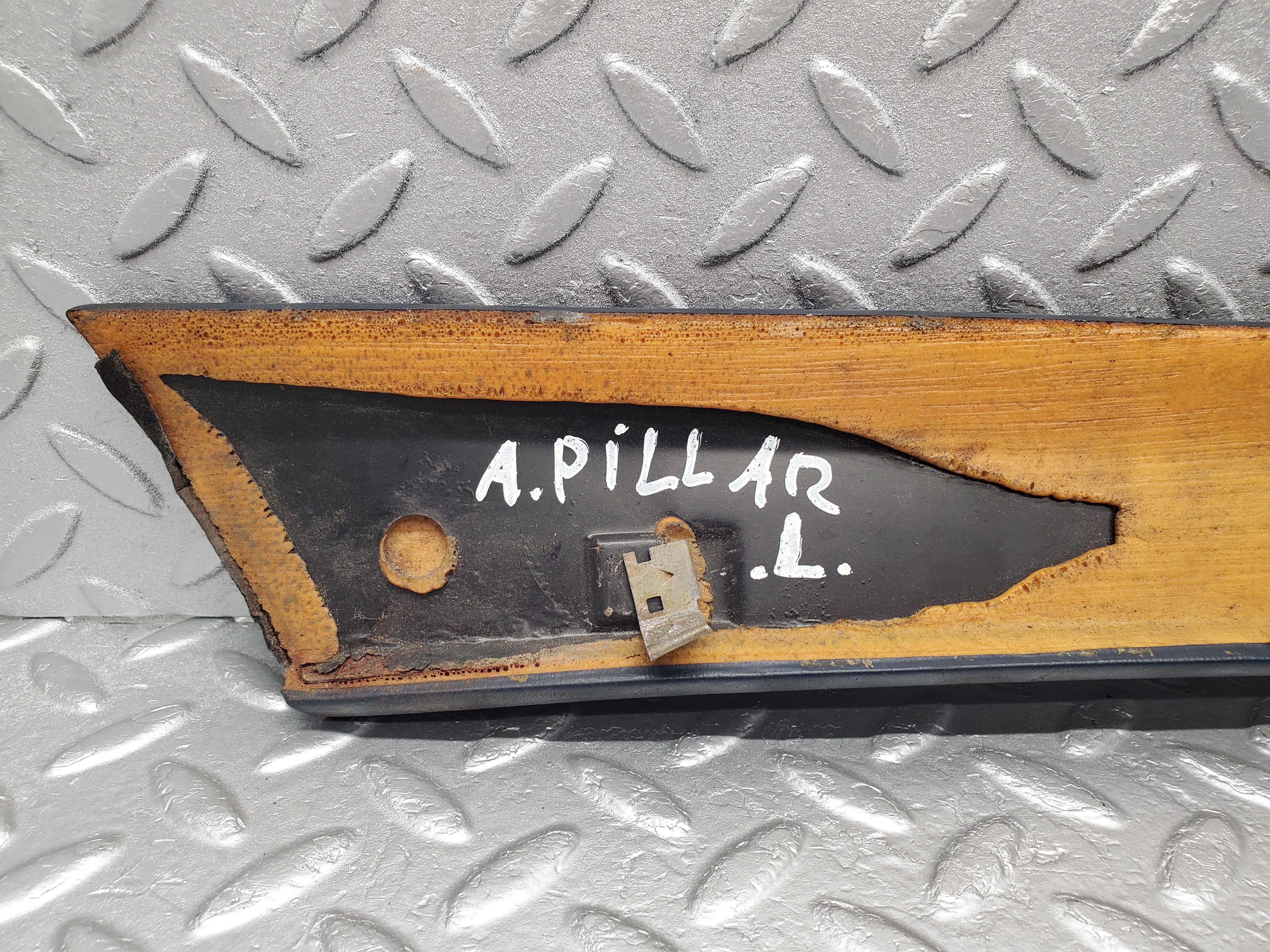 1368 Mercedes-Benz V123 240D A Pillar Cover Panel Left Side Blue