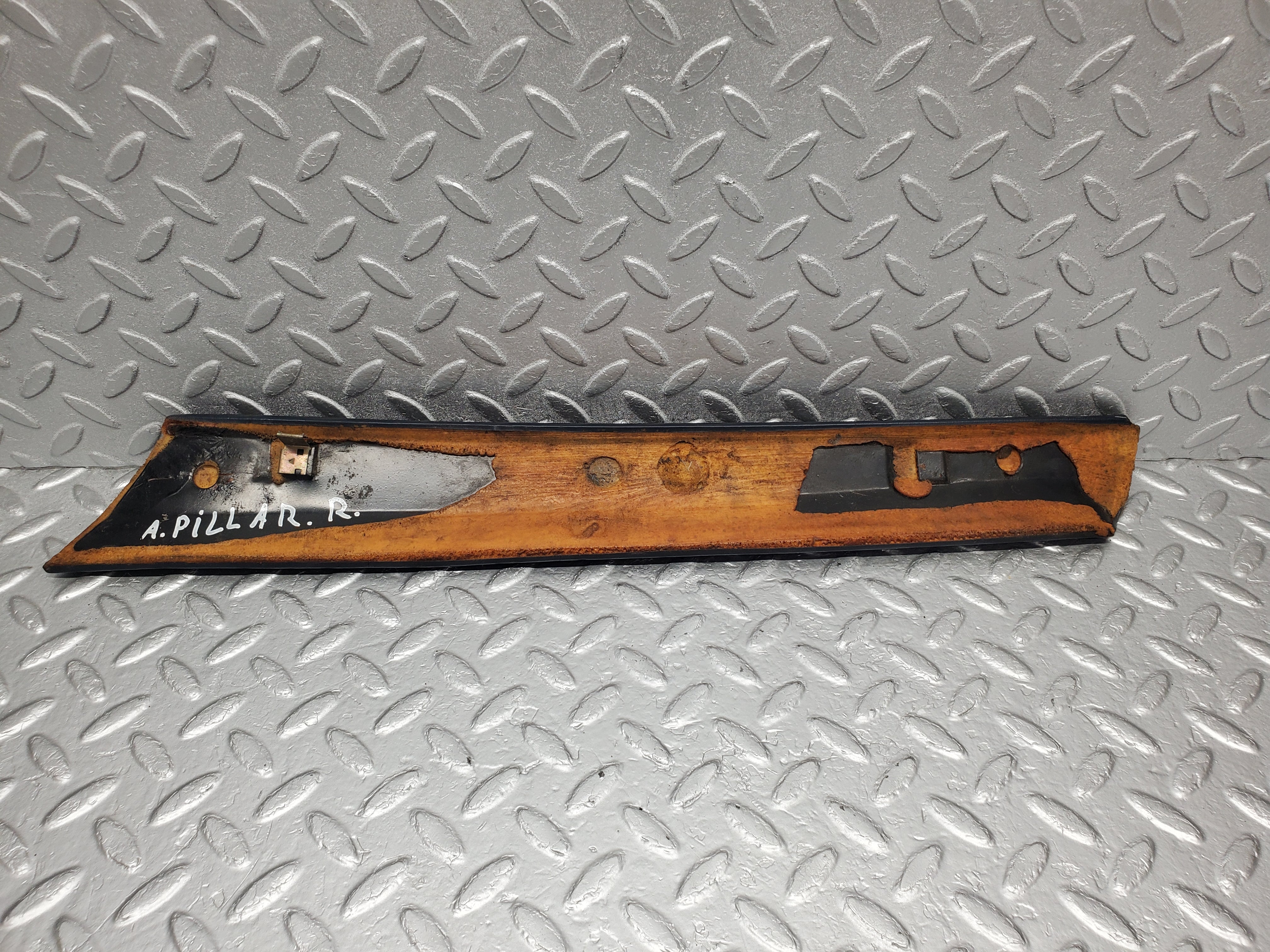 1369 Mercedes-Benz V123 240D A Pillar Cover Panel Right Side Blue