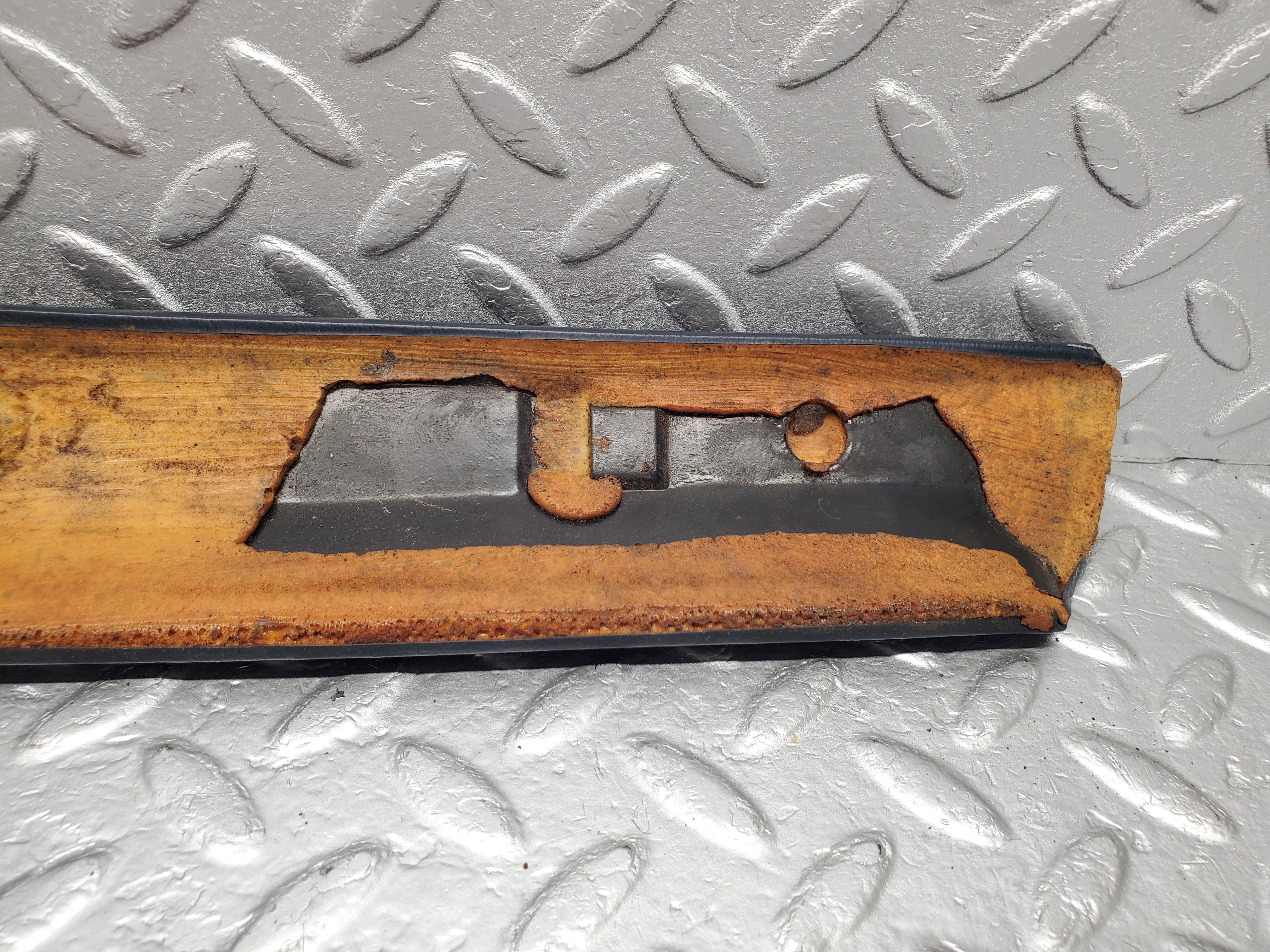 1369 Mercedes-Benz V123 240D A Pillar Cover Panel Right Side Blue