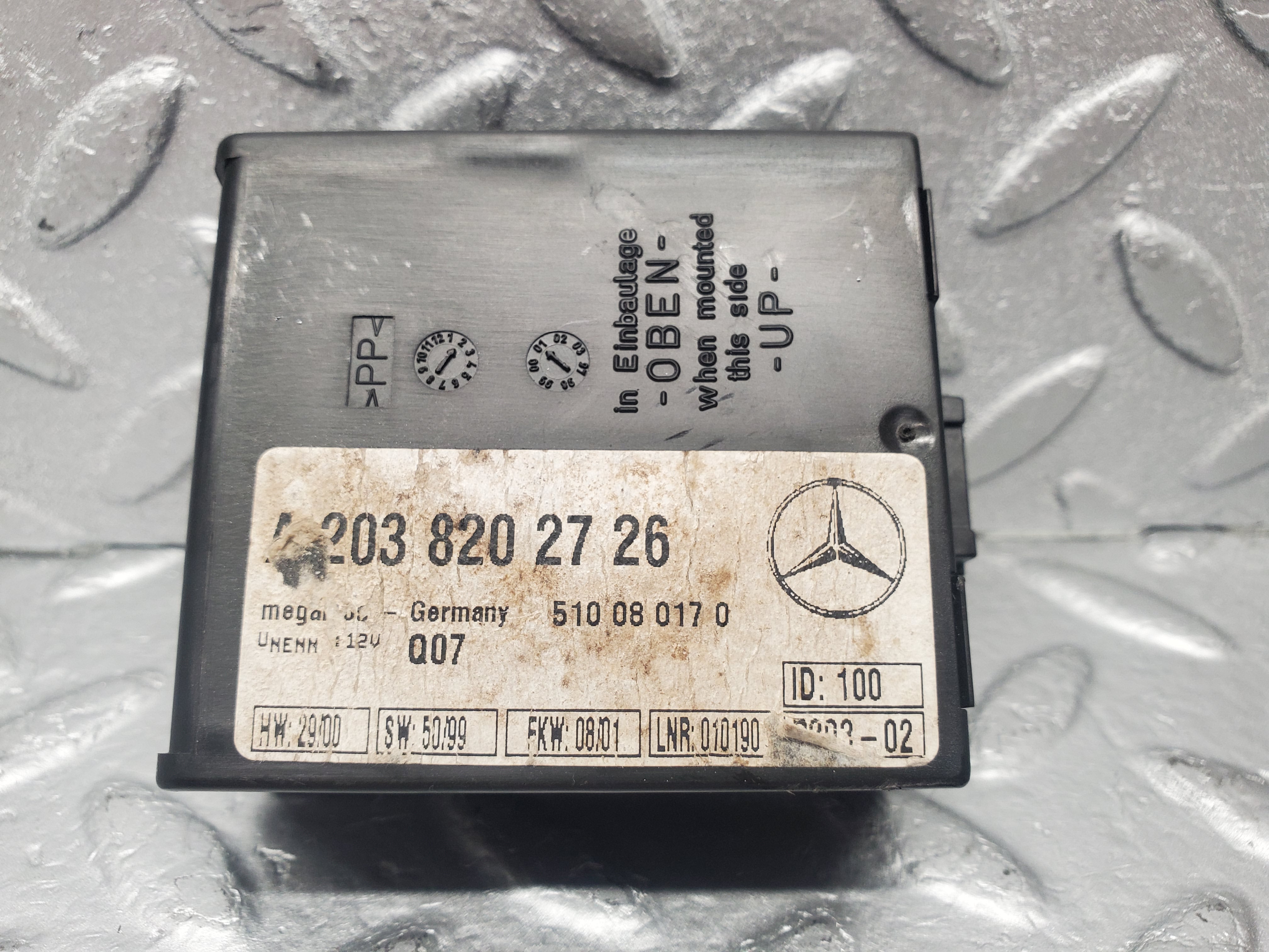 1499 Mercedes-Benz W220 S430 Alarm Control Module 2038202726