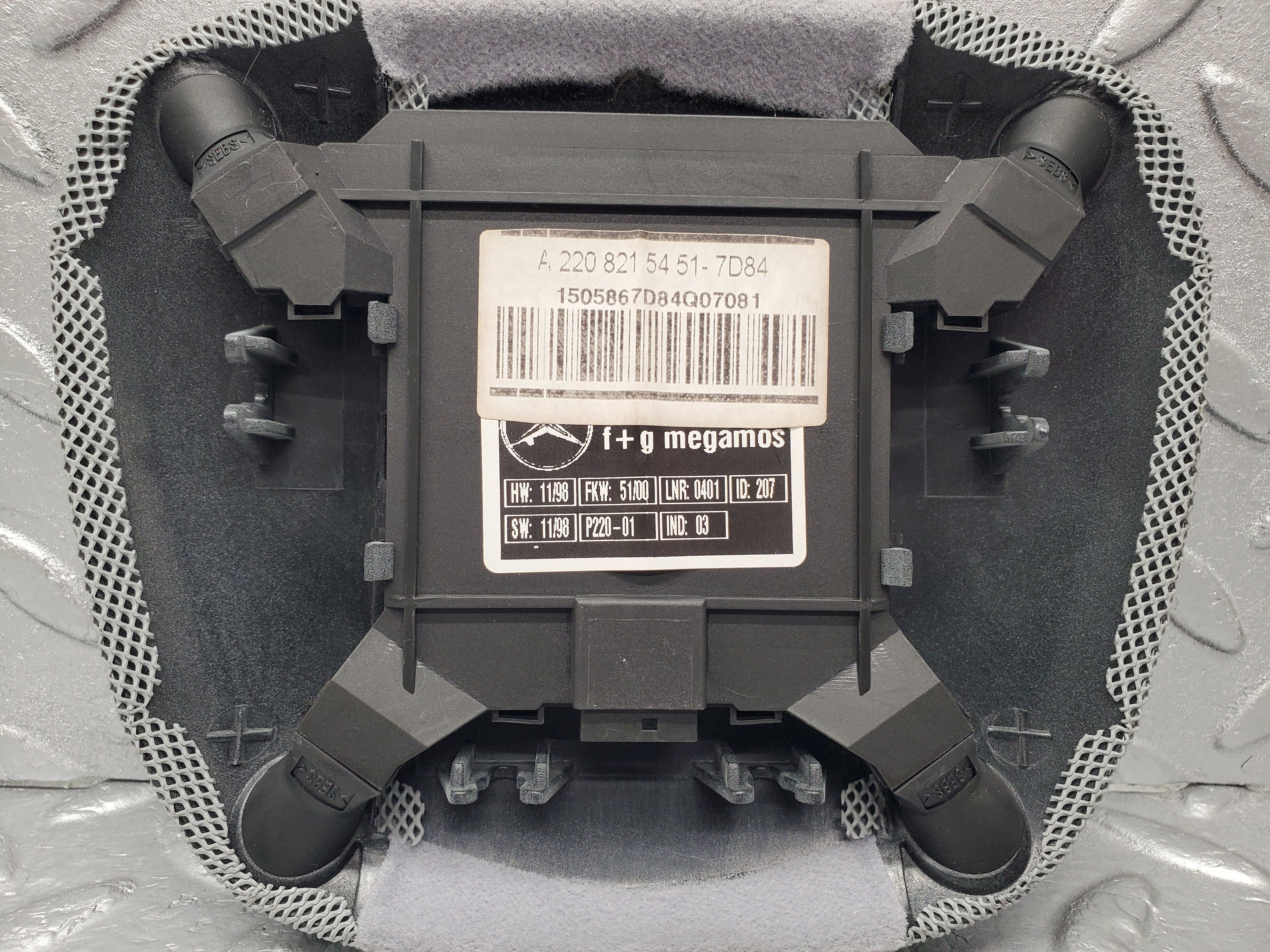 1512 Mercedes-Benz W220 S430 Interior Roof Alarm Sensor 2208215451