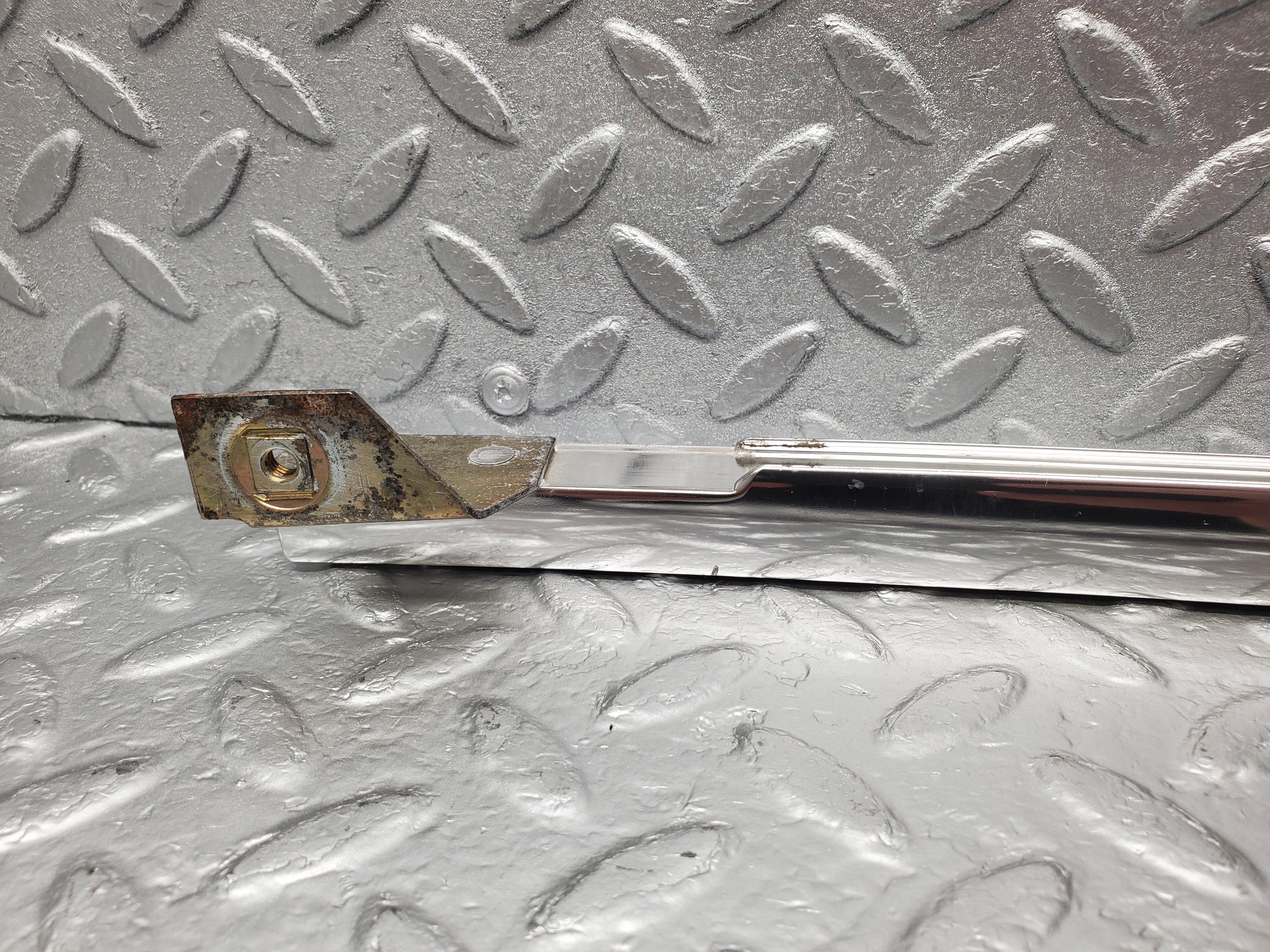 1853 Mercedes-Benz W116 350SE Rear Left Door Chrome Window Channel 1167300319