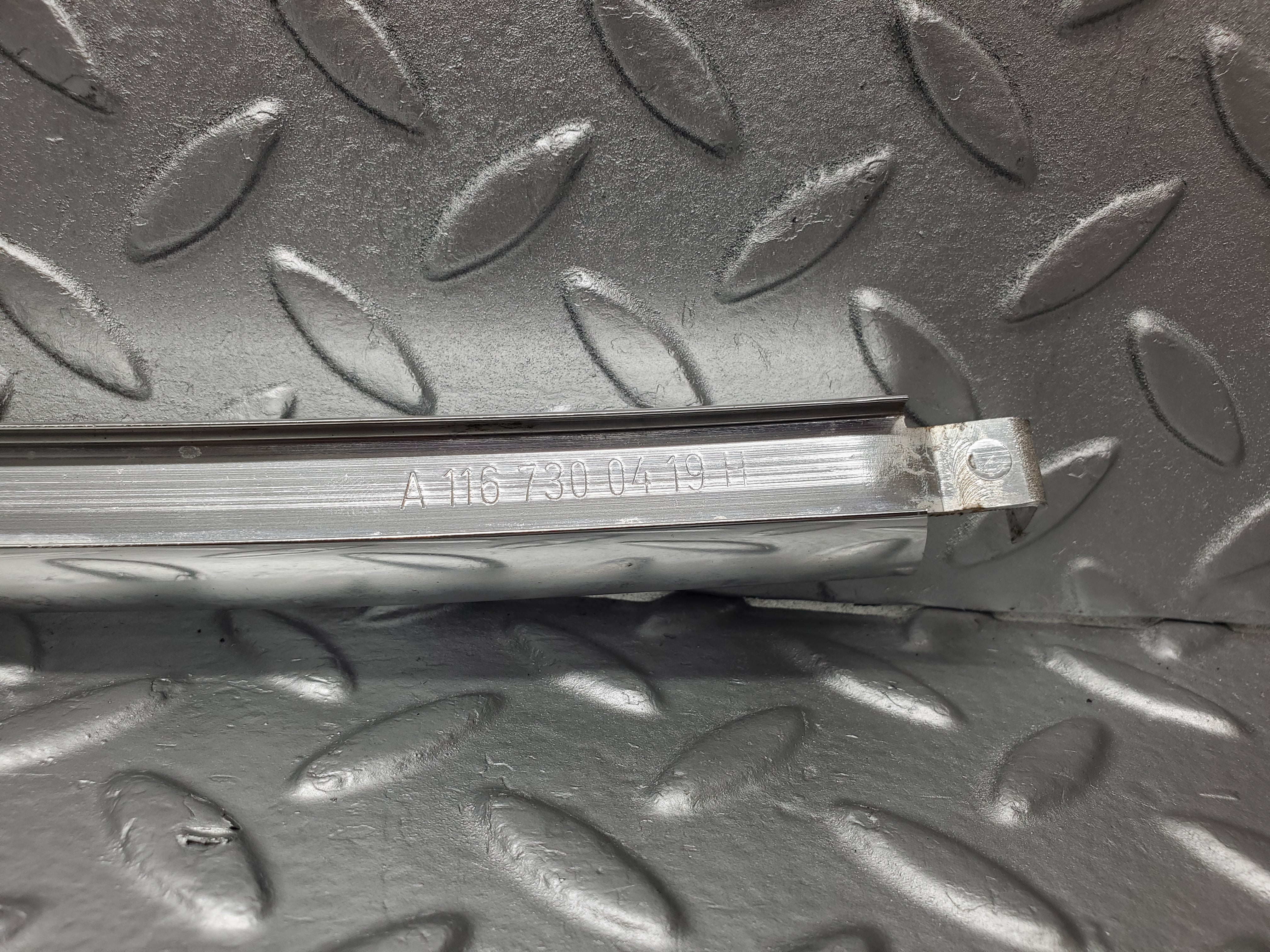 1854 Mercedes-Benz W116 350SE Rear Right Door Chrome Window Channel 1167300419