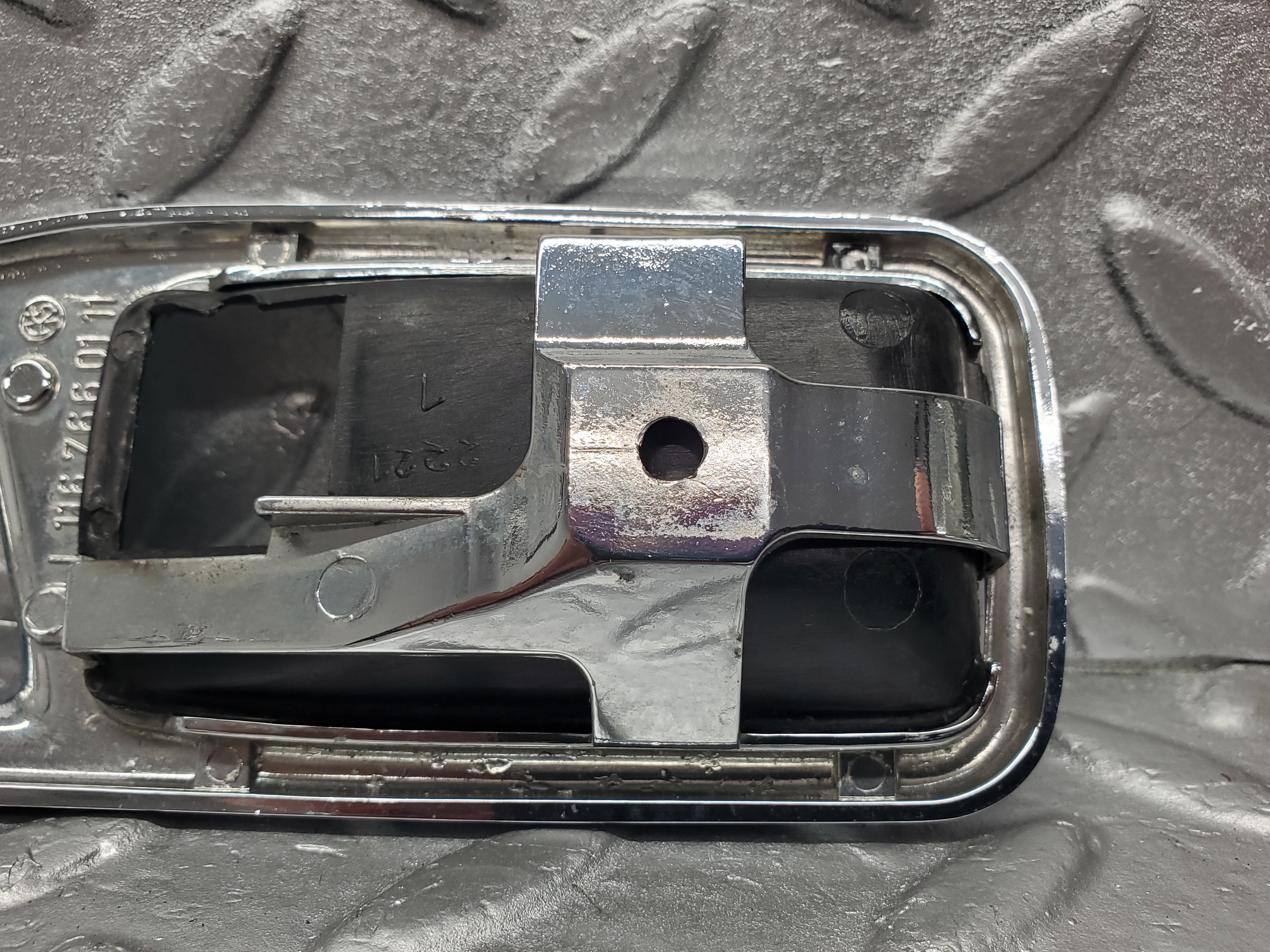 2101 Mercedes-Benz W116 350SE Door Handle Chrome Trim Front Left 1167660111