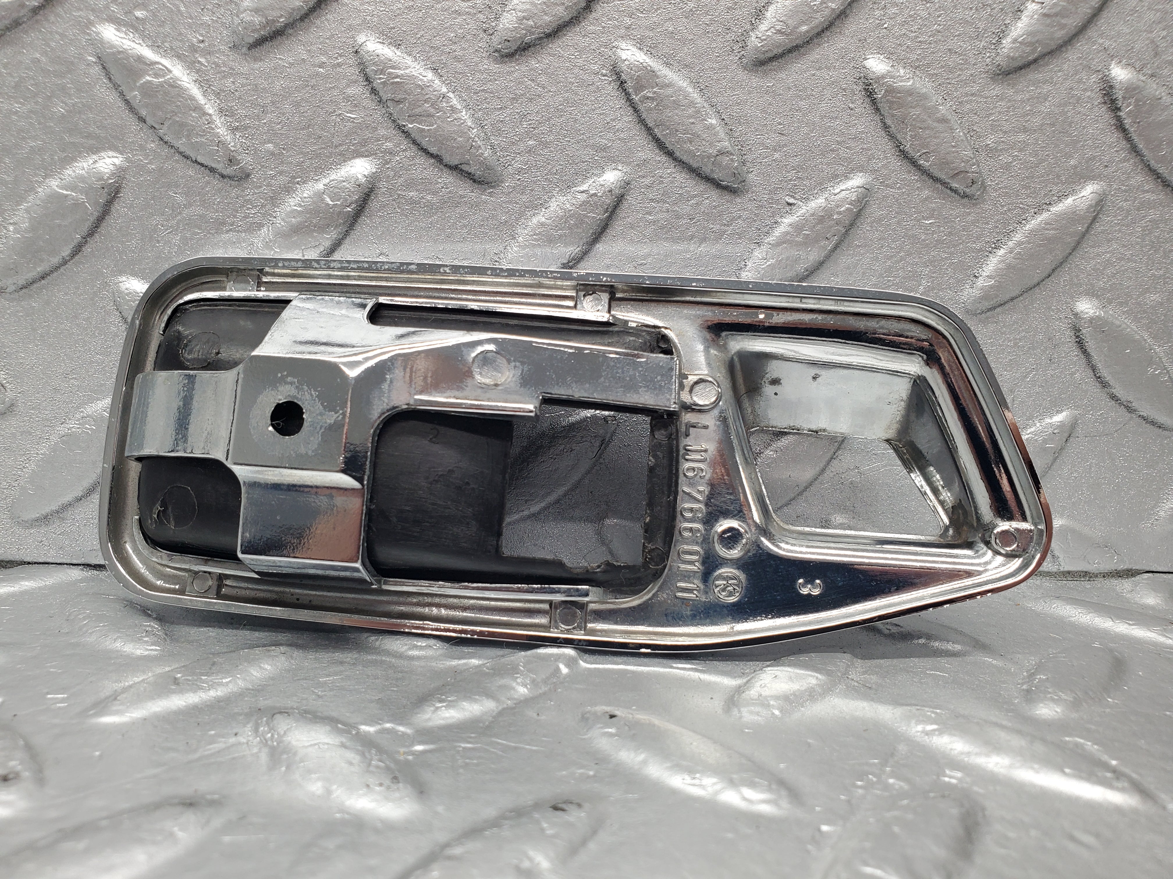 2103 Mercedes-Benz W116 350SE Door Handle Chrome Trim Rear Left 1167660111