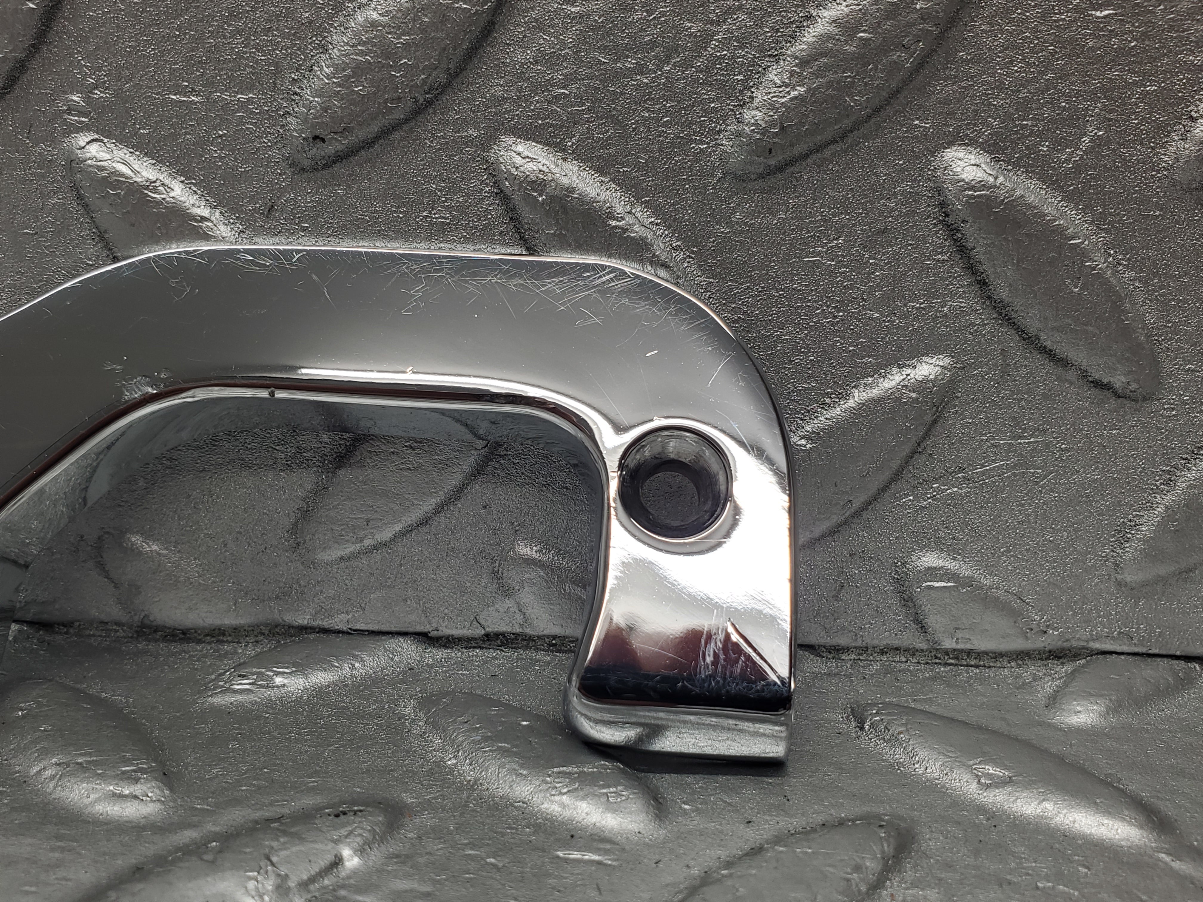 2122 Mercedes-Benz W116 350SE Left Door Chrome Latch Trim