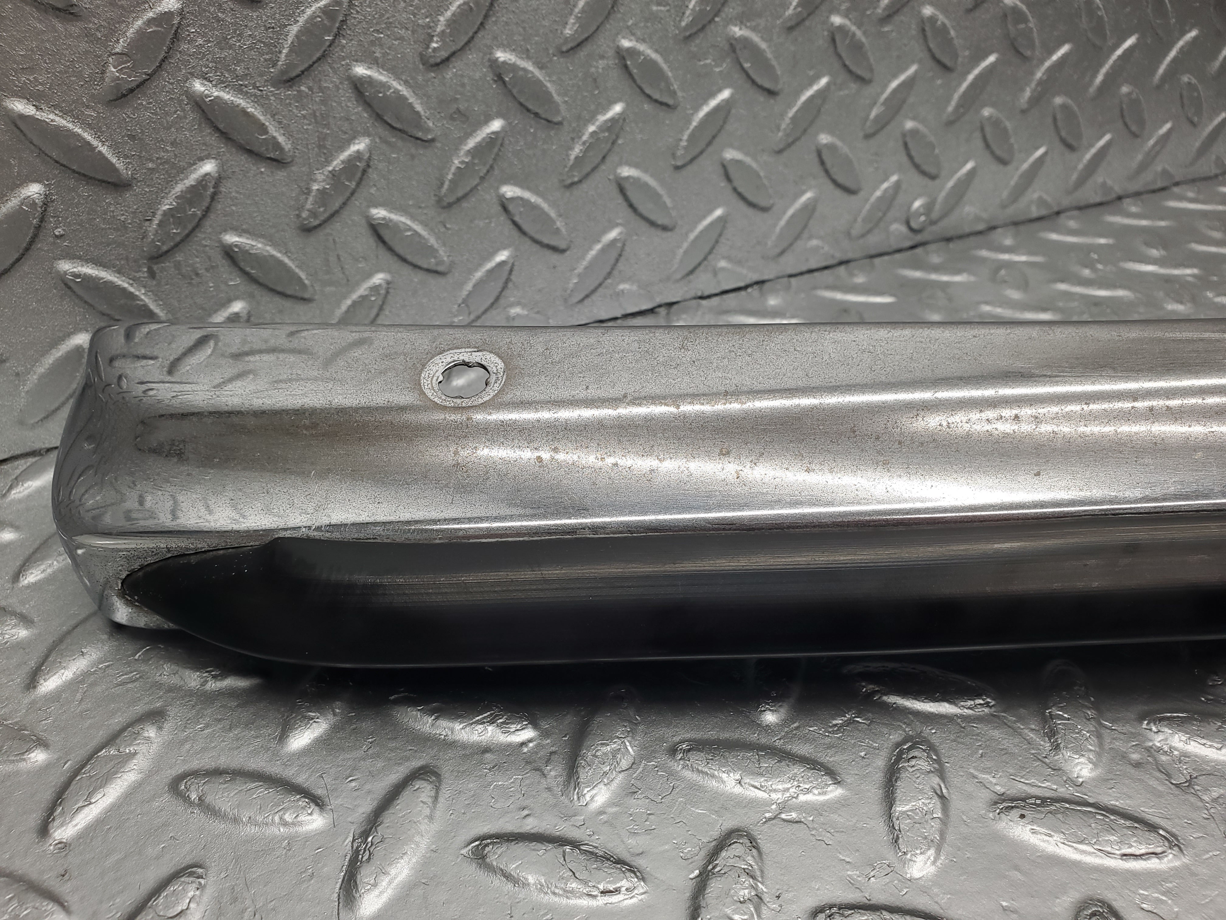 2157 Mercedes-Benz W116 350SE Front Left Upper Bumper Corner 1168800170