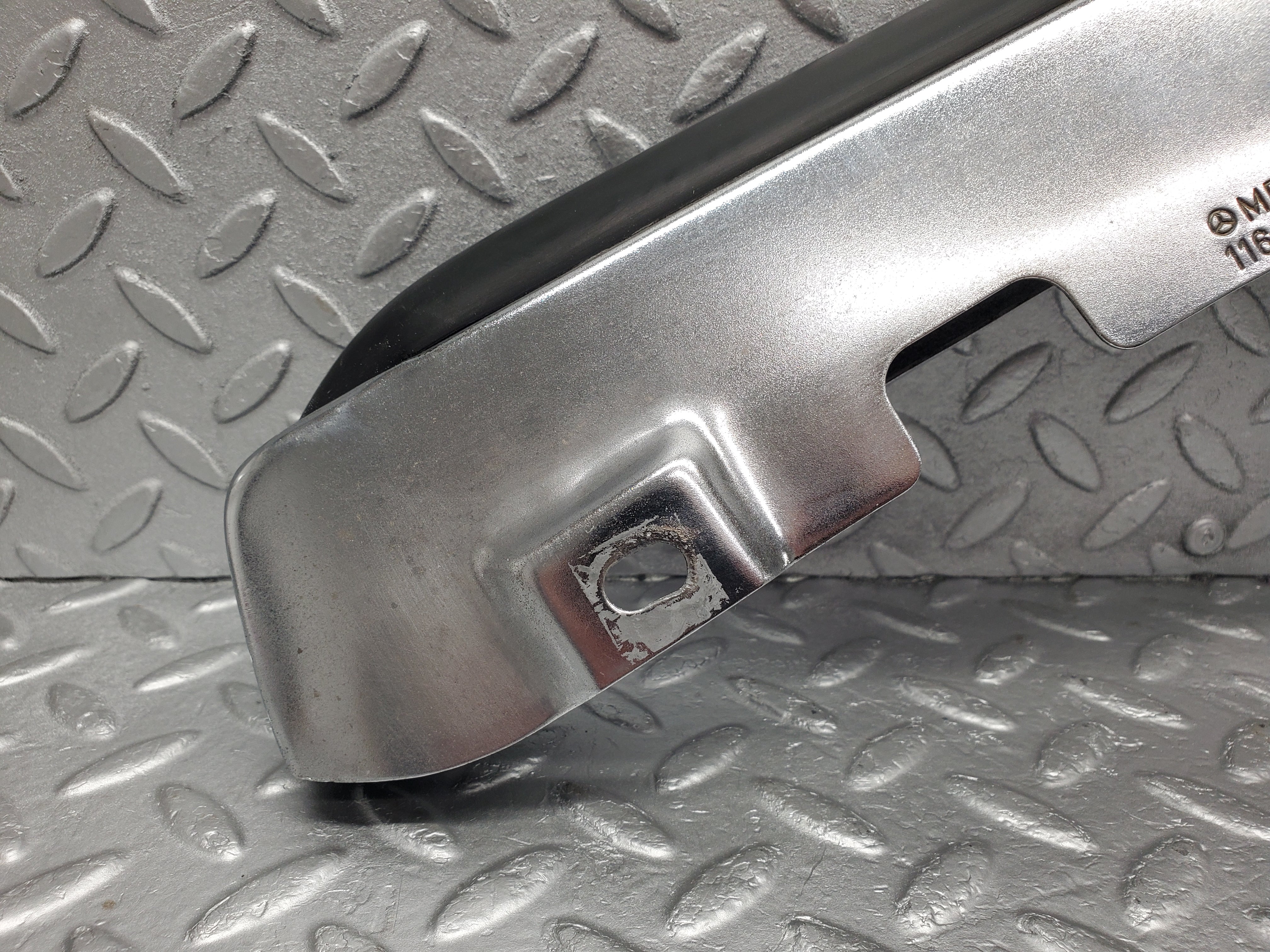 2157 Mercedes-Benz W116 350SE Front Left Upper Bumper Corner 1168800170