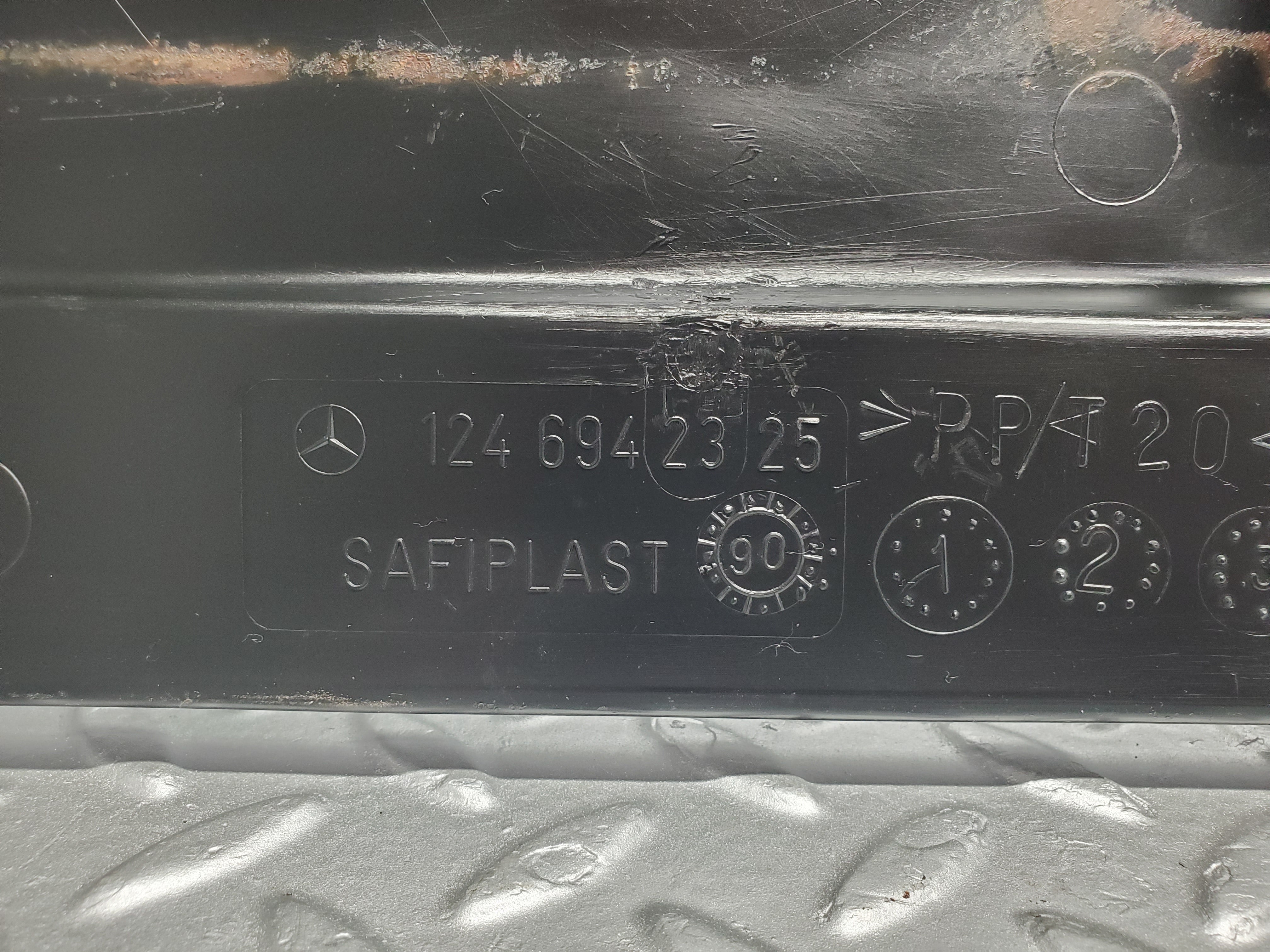 49021 Mercedes-Benz A124 320E Cabriolet Trunk Lock Trim Panel 1246942325