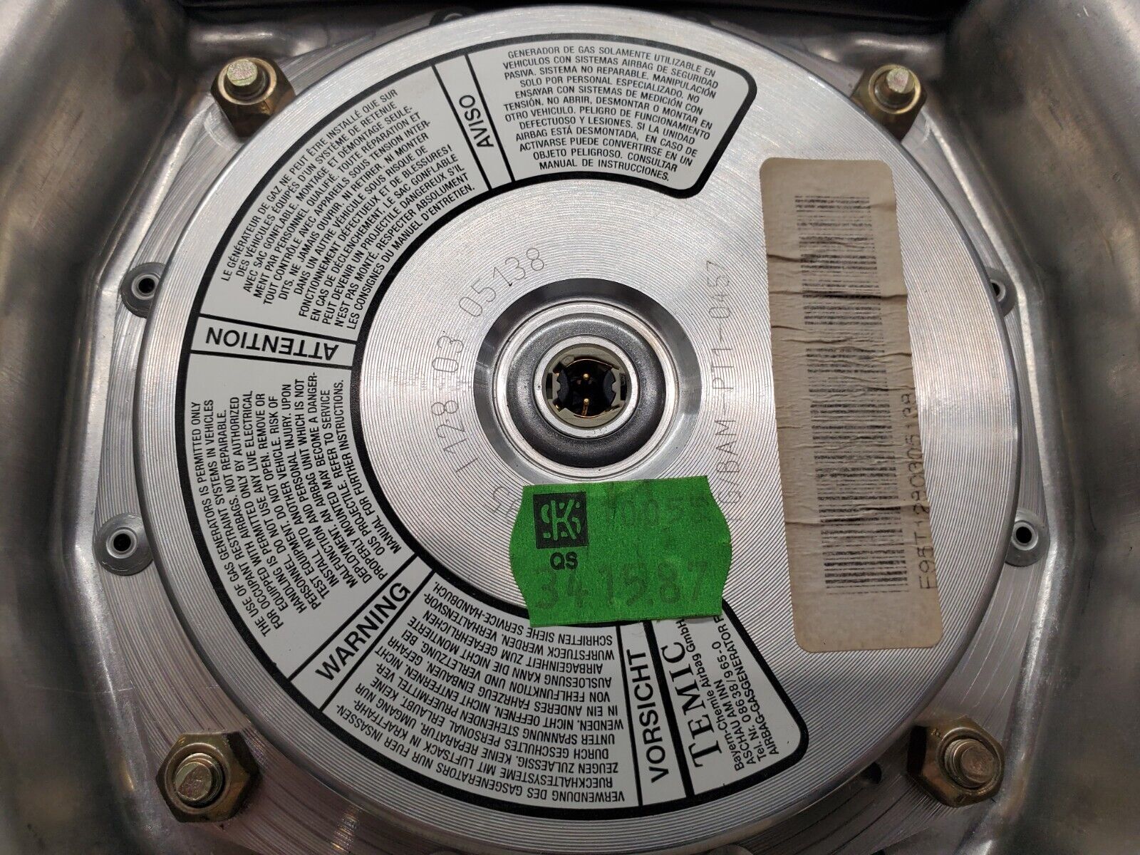 46108 Mercedes-Benz W202 C180 Steering Wheel Airbag 0006951305