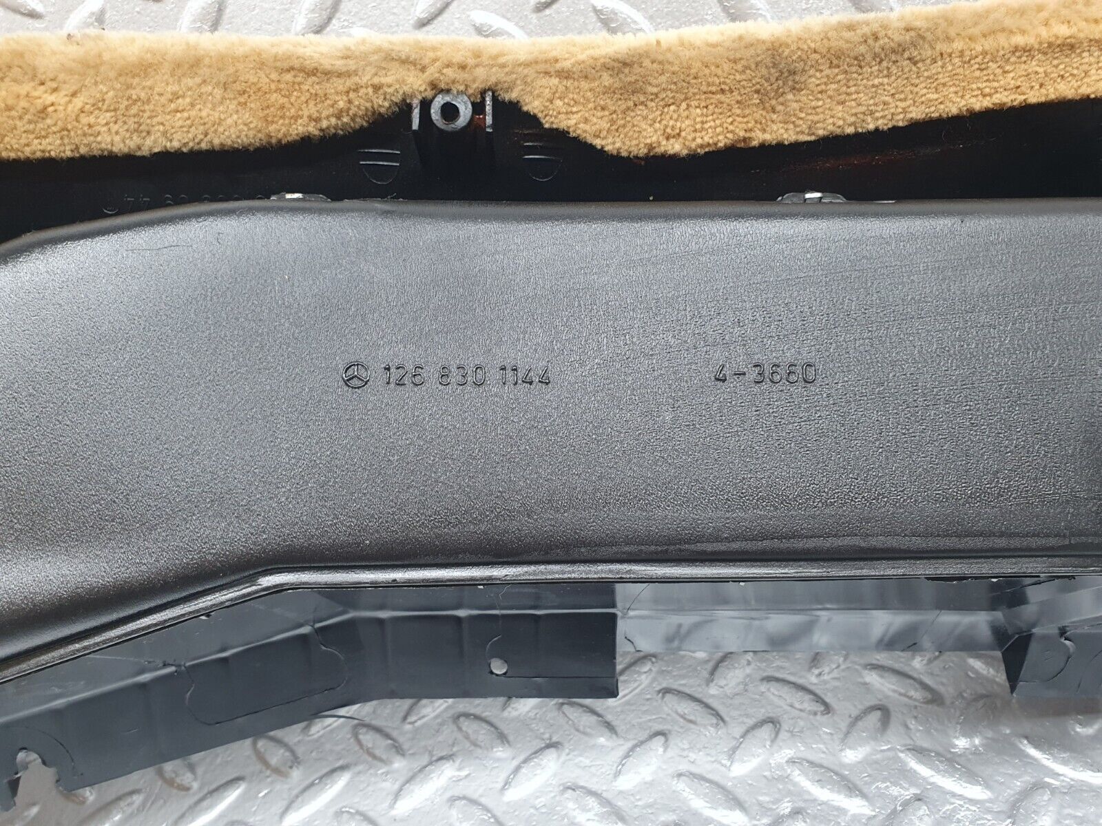 43614 Mercedes-Benz C126 380SEC Coupe Under Dash Panel Left Side Beige 1268800944 1268301144