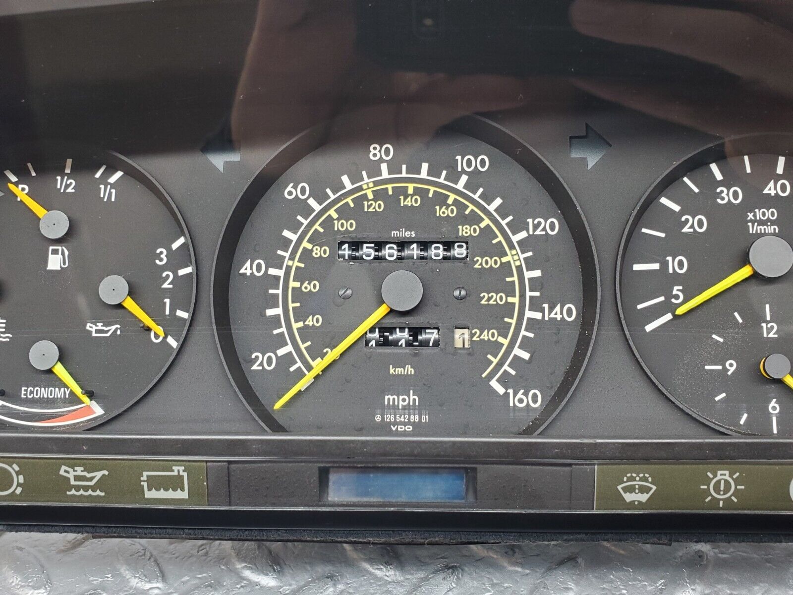 45841 Mercedes-Benz W126 420SE Instrument Cluster 1265428801