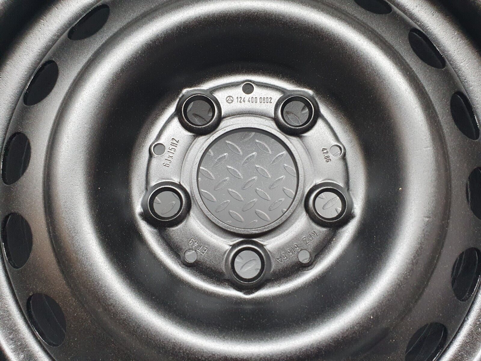 43428 Mercedes-Benz W201 190 Steel Wheel Set 6Jx15H2 ET49 1244000602