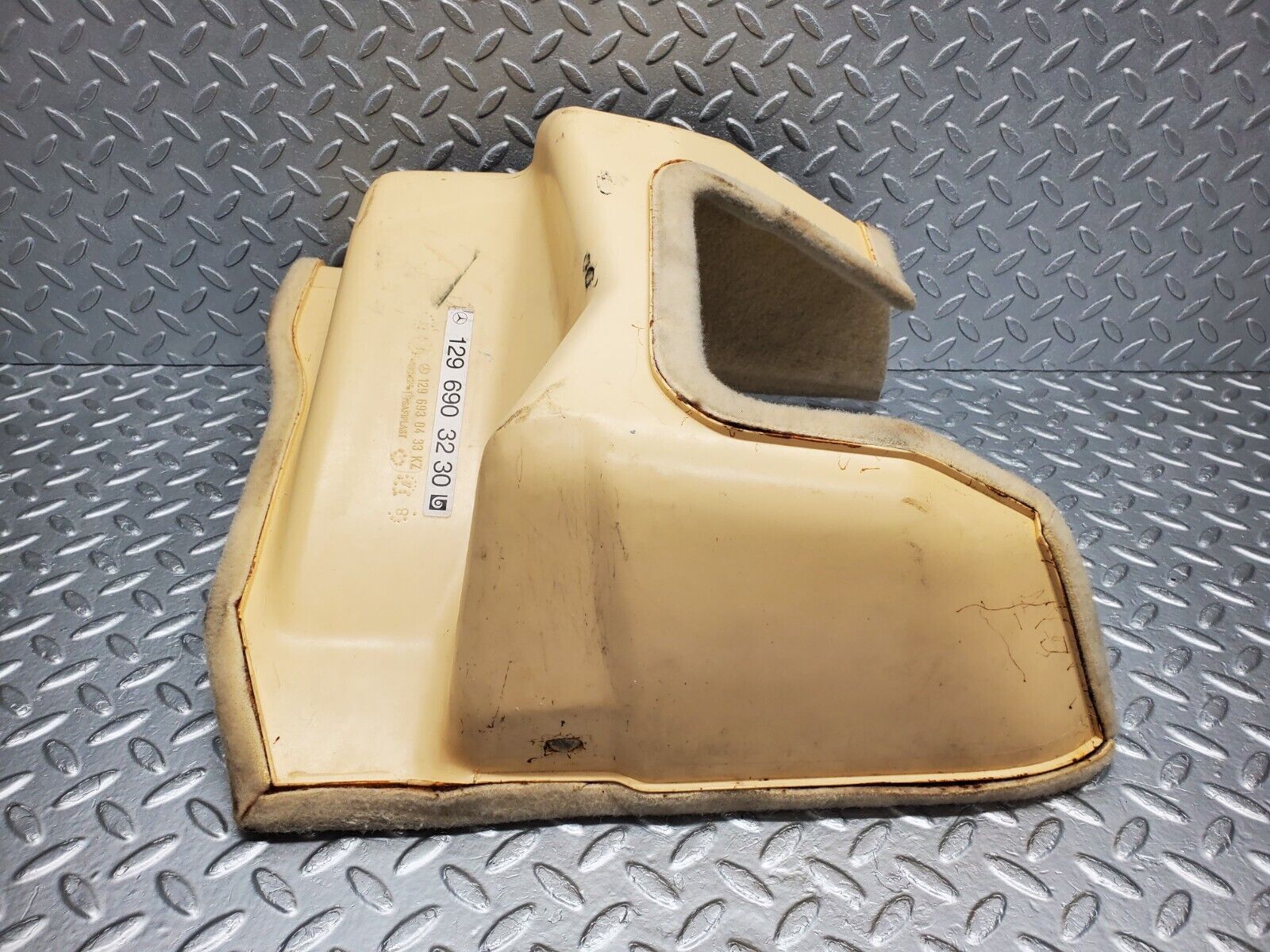46889 Mercedes-Benz R129 320SL Coupe Trunk Boot Battery Cover Beige 1296930433 1296903230