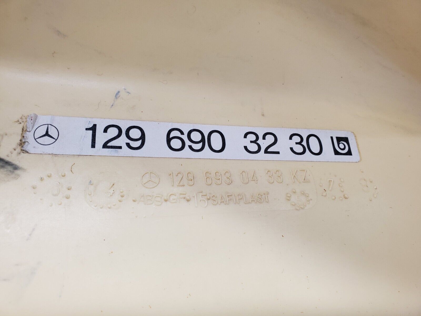 46889 Mercedes-Benz R129 320SL Coupe Trunk Boot Battery Cover Beige 1296930433 1296903230