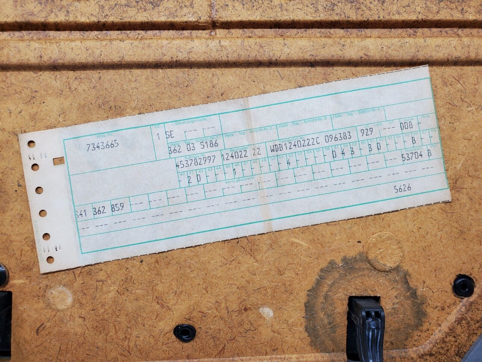 44686 Mercedes-Benz W124 220E Rear Left Door Card Grey 1247370970