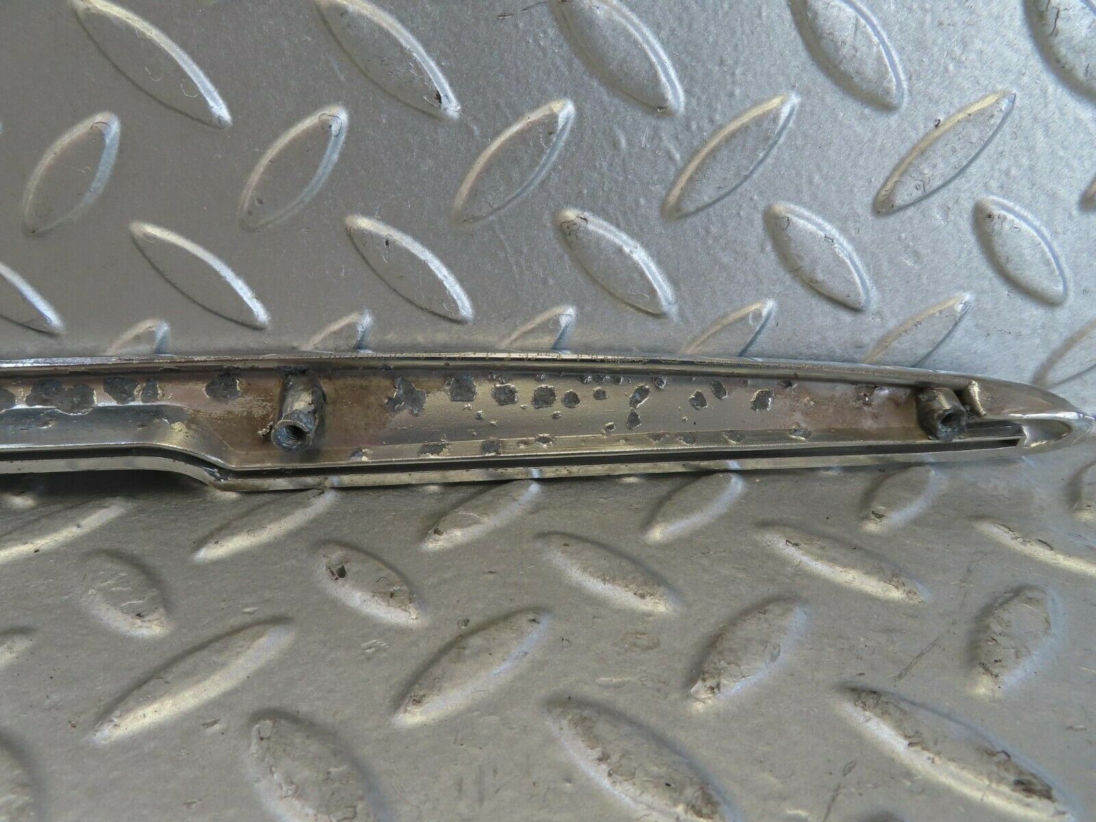 15718 Mercedes-Benz R107 450SL Trunk Chrome Handle Moulding 1077580202