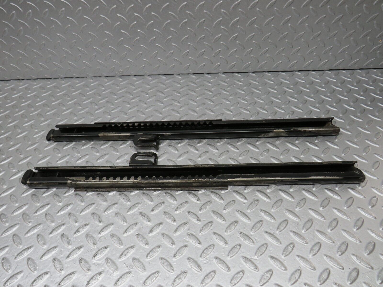 35627 Mercedes-Benz R107 280SL Front Seat Rail Pair 1079104127 1079104327
