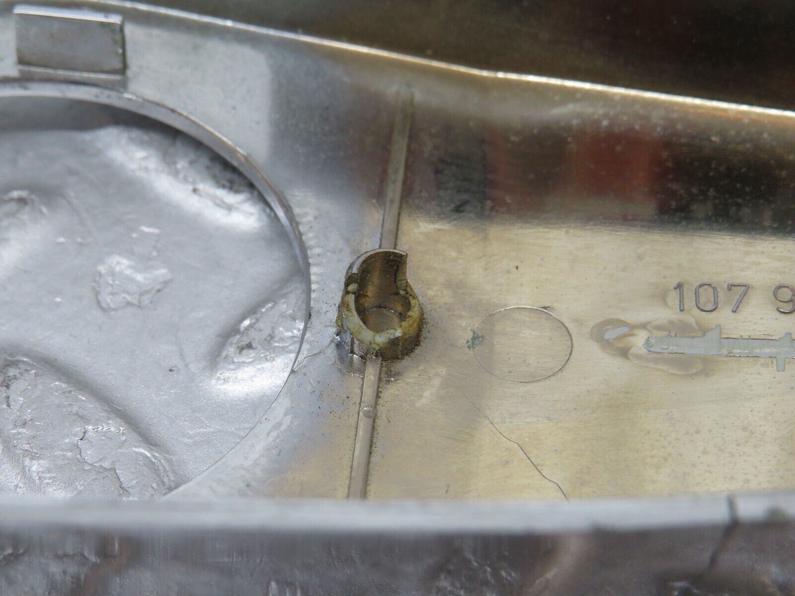 35656 Mercedes-Benz R107 280SL Seat Hinge Chrome Cover 1079130528