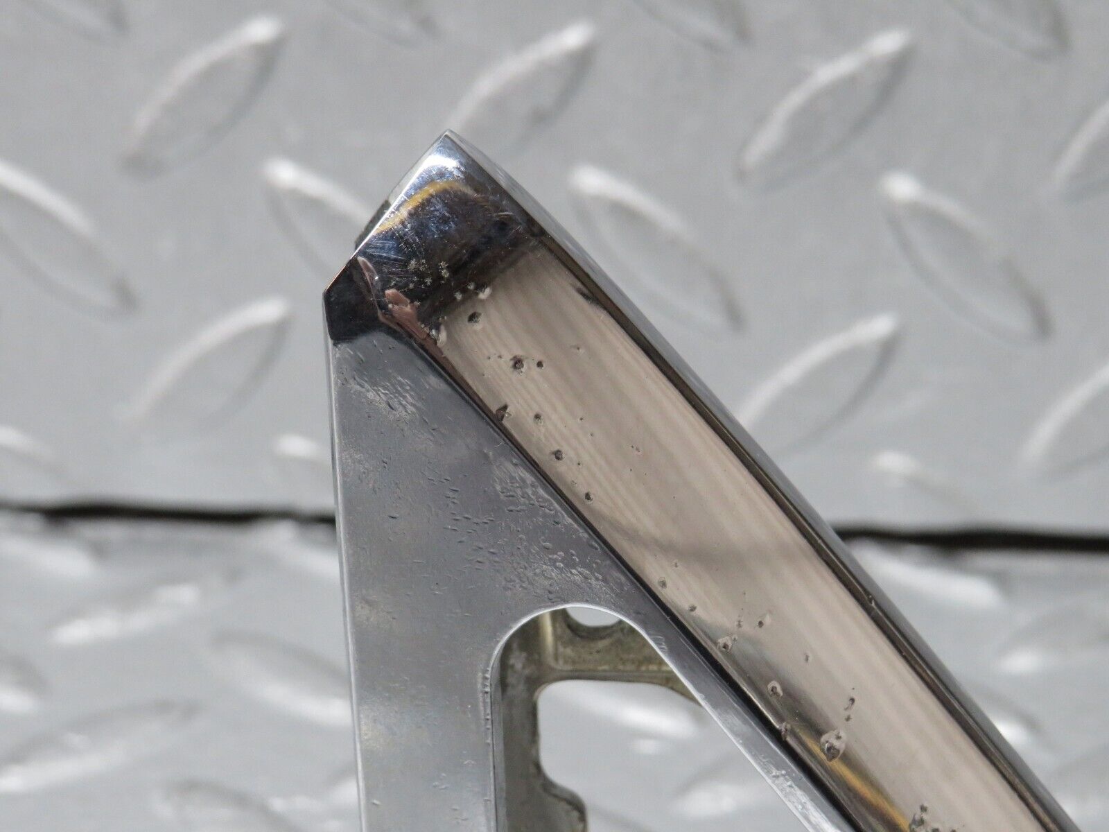 39120 Mercedes-Benz R107 500SL Left Wing Mirror Triangle Chrome Bracket