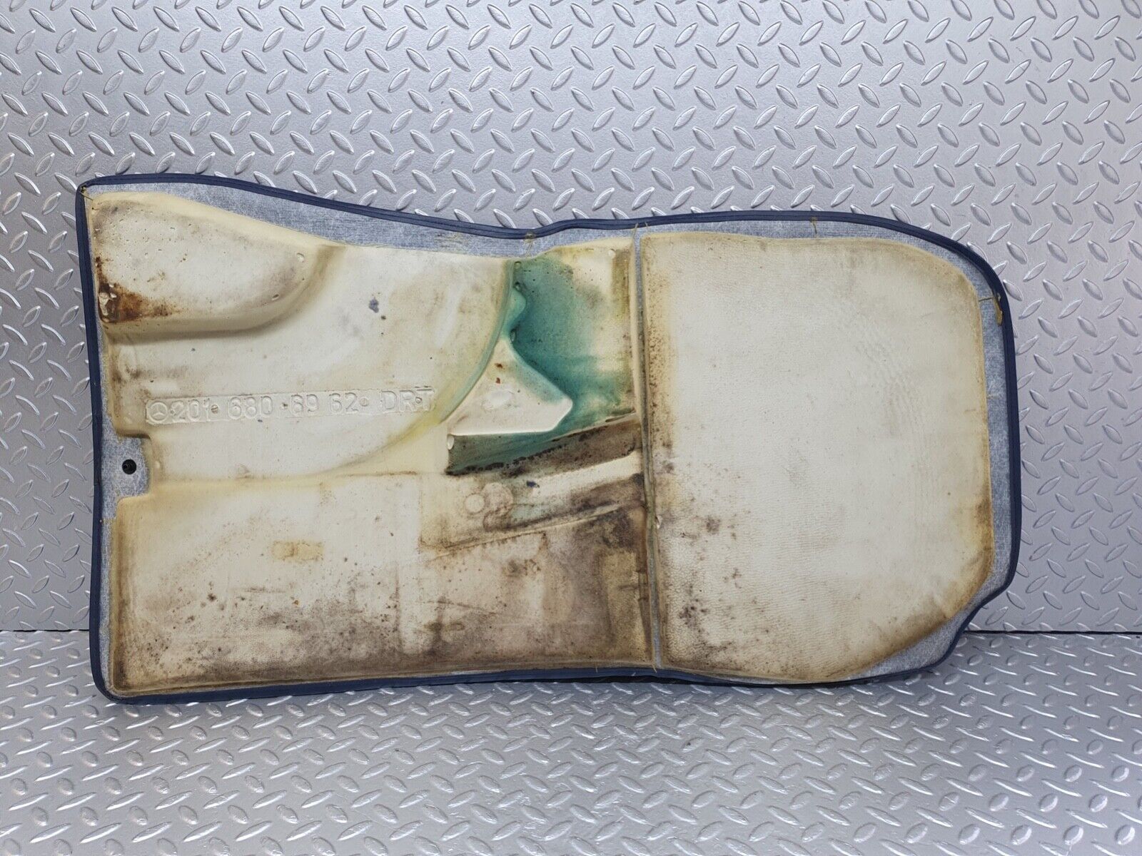 43022 Mercedes-Benz W201 190 Front Left Floor Carpet Blue 2016806962