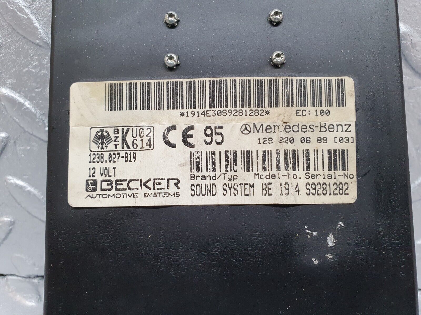 42169 Mercedes-Benz R129 320SL Coupe Sound System Relay Becker 1298200689