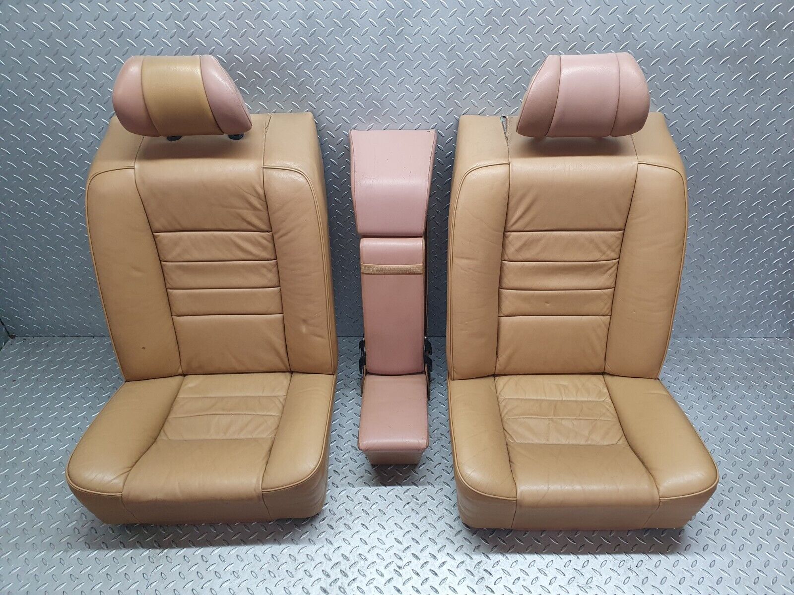 43843 Mercedes-Benz C126 380SEC Coupe Rear Seat Set Leather 1269201416