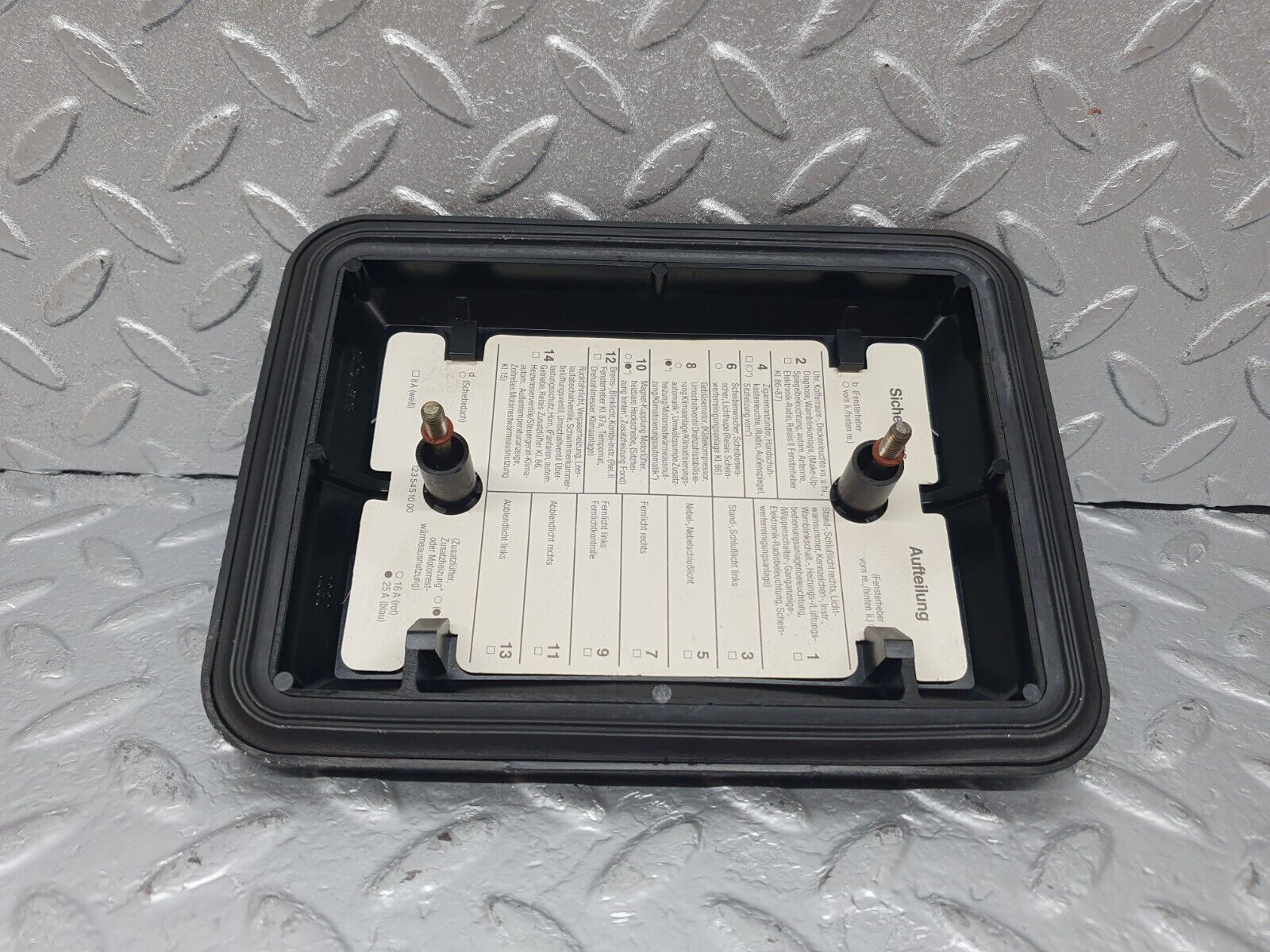 43908 Mercedes-Benz C123 230CE Coupe Fuse Box Cover Lid 1235400082 1235451000