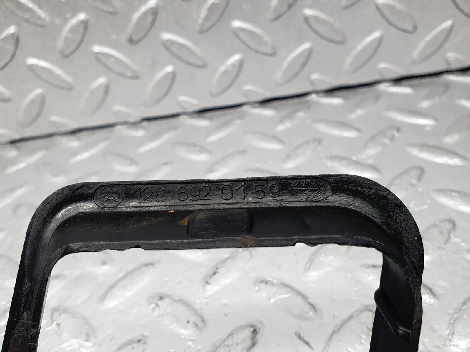 43837 Mercedes-Benz C126 380SEC Coupe Seat Belt Presenter Cover Trim Left Side 1266920159