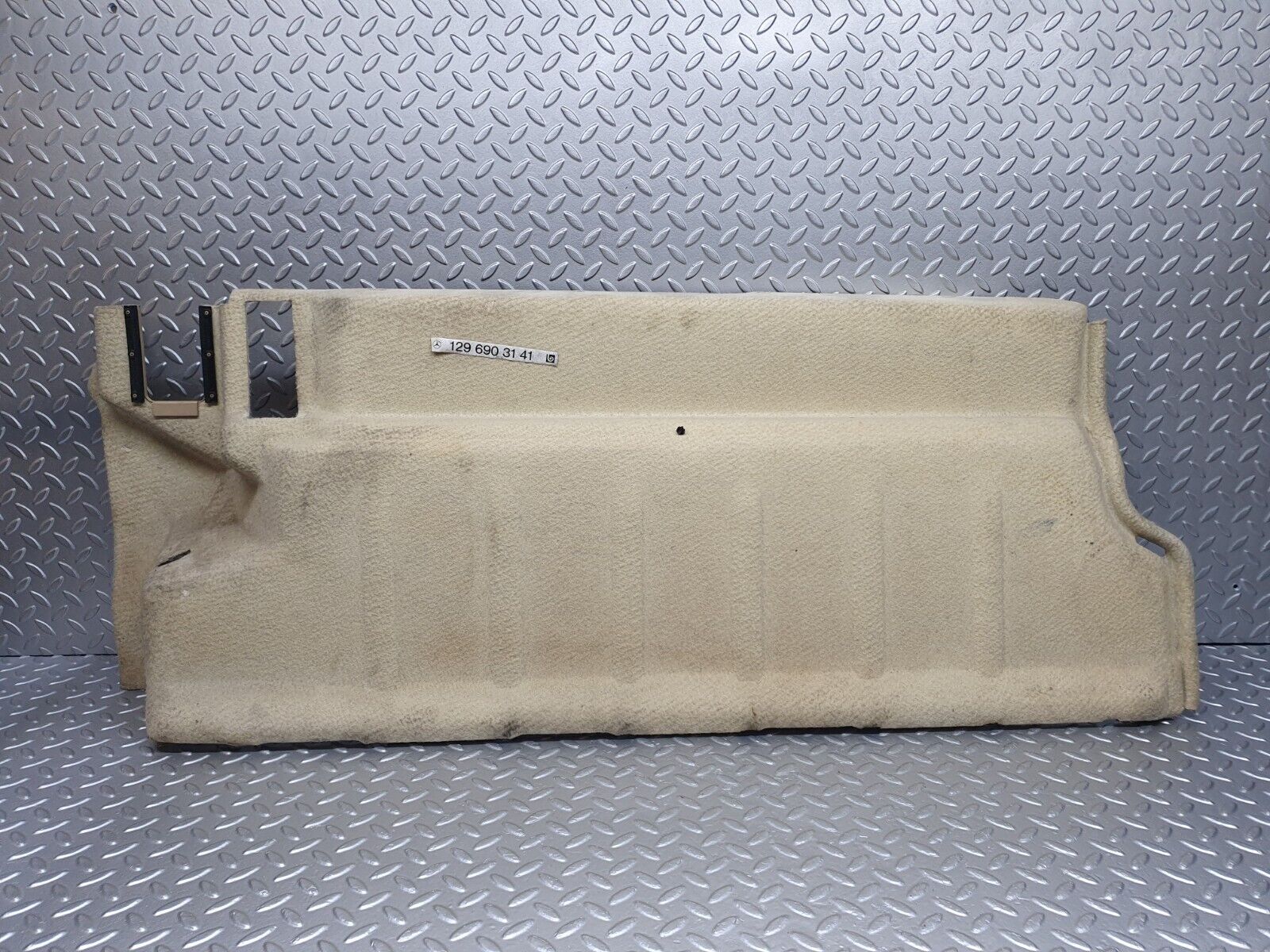 42261 Mercedes-Benz R129 320SL Coupe Fuel Tank Cover Plate Carpet Beige 1296903141