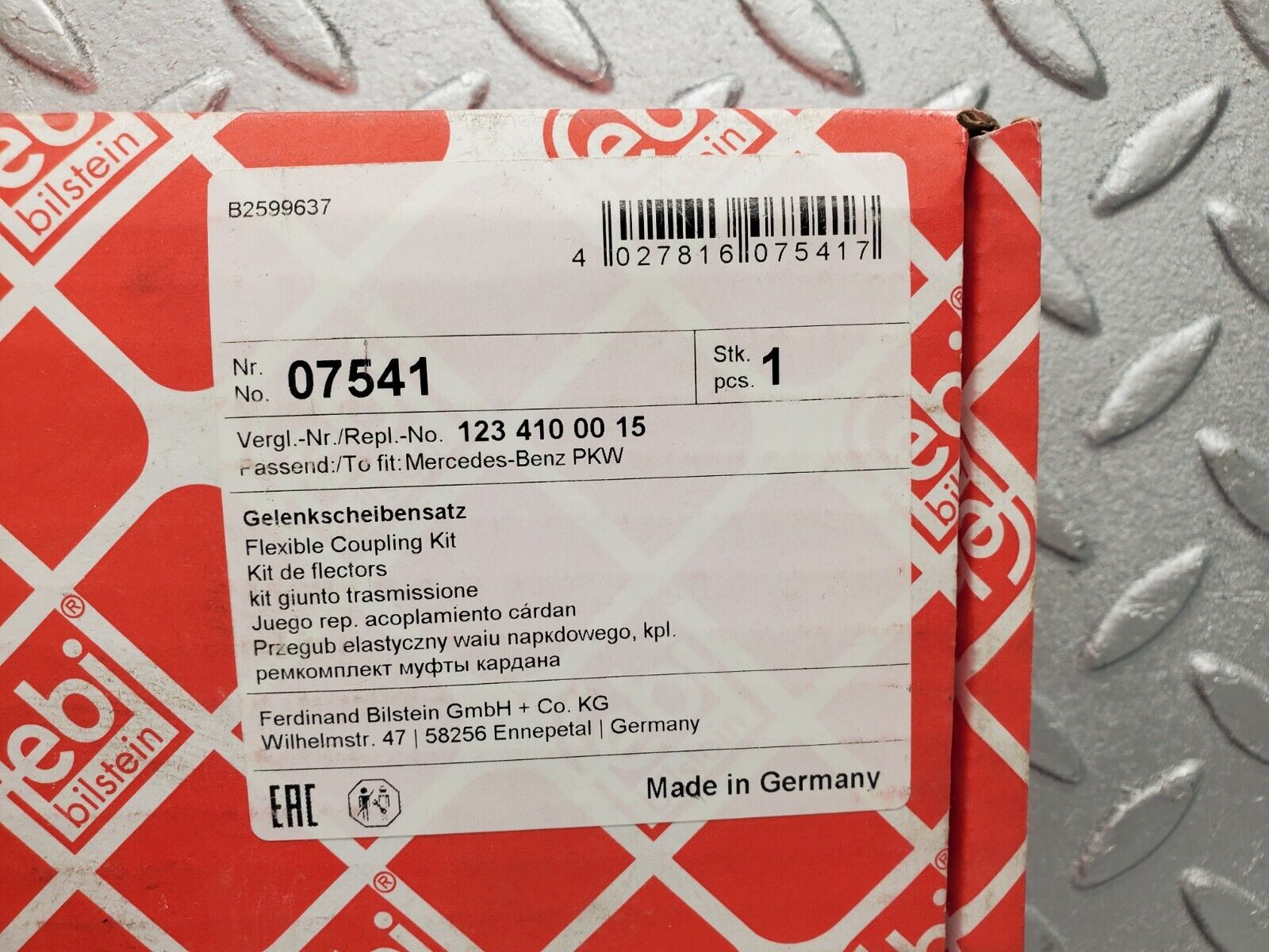 46109 Mercedes-Benz W126 420SE Propshaft Joint Rubber New 1234100015 FEBI