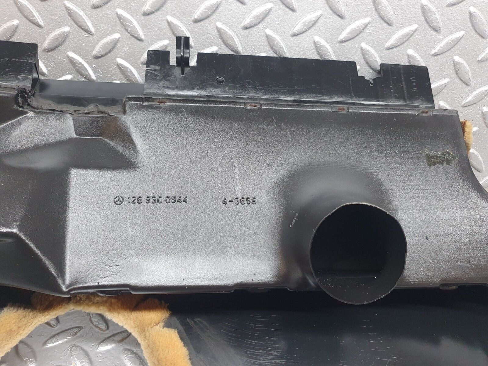 43613 Mercedes-Benz C126 380SEC Coupe Under Dash Panel Right Side Beige 1268300644 1268300844