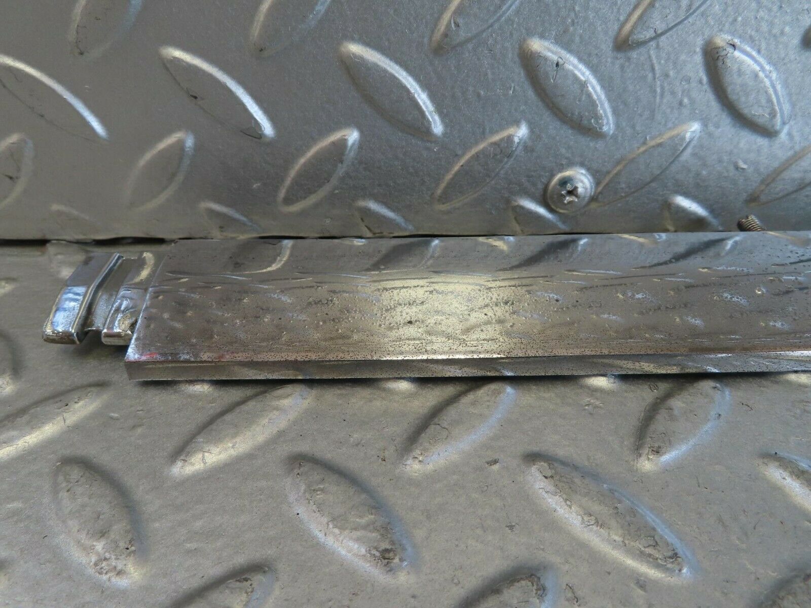 15719 Mercedes-Benz R107 450SL Trunk Chrome Handle Moulding Right 1076901480