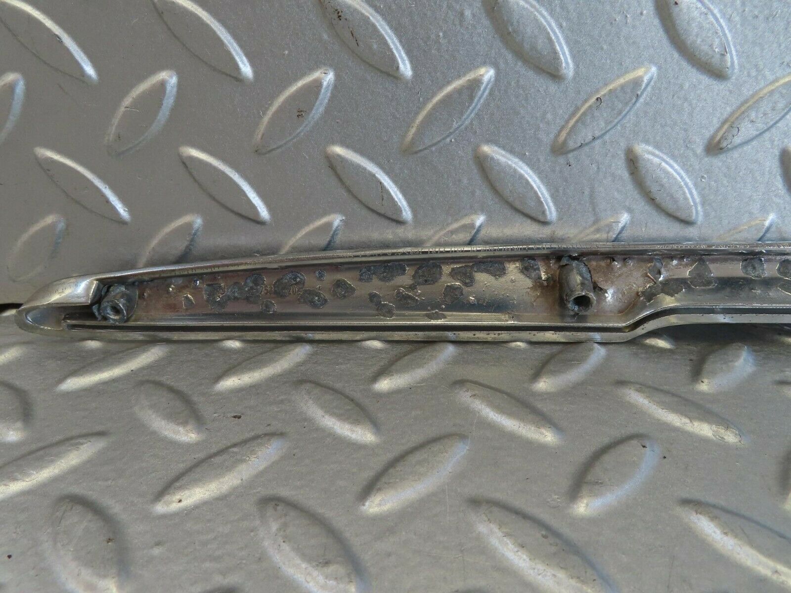 15718 Mercedes-Benz R107 450SL Trunk Chrome Handle Moulding 1077580202