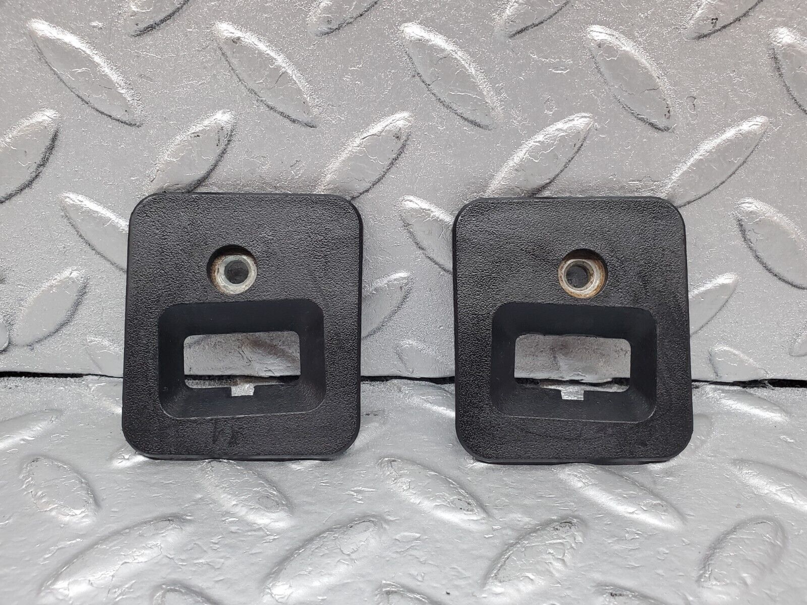 44957 Mercedes-Benz R129 300SL Coupe Roof Lock Cover Trim Pair 1296901130 1296901230