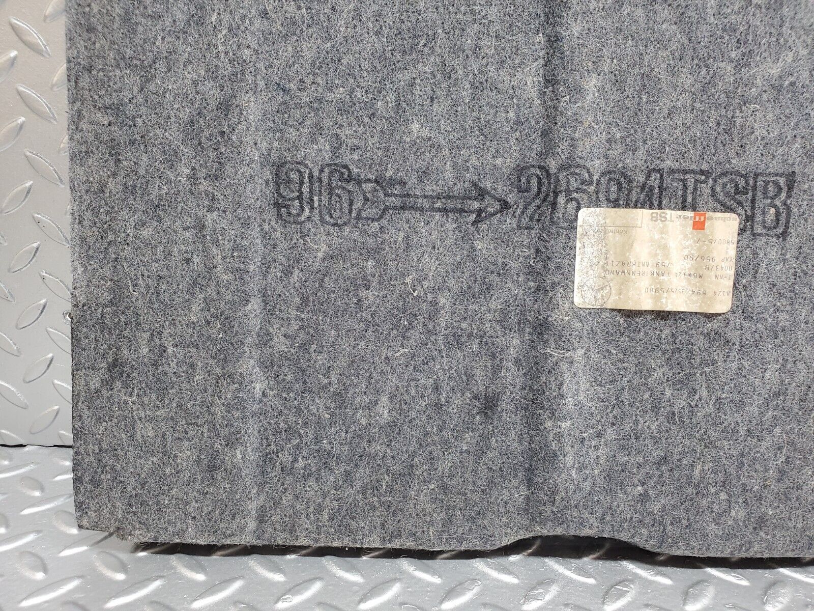 44699 Mercedes-Benz W124 220E Fuel Tank Cover Carpet 1246943525