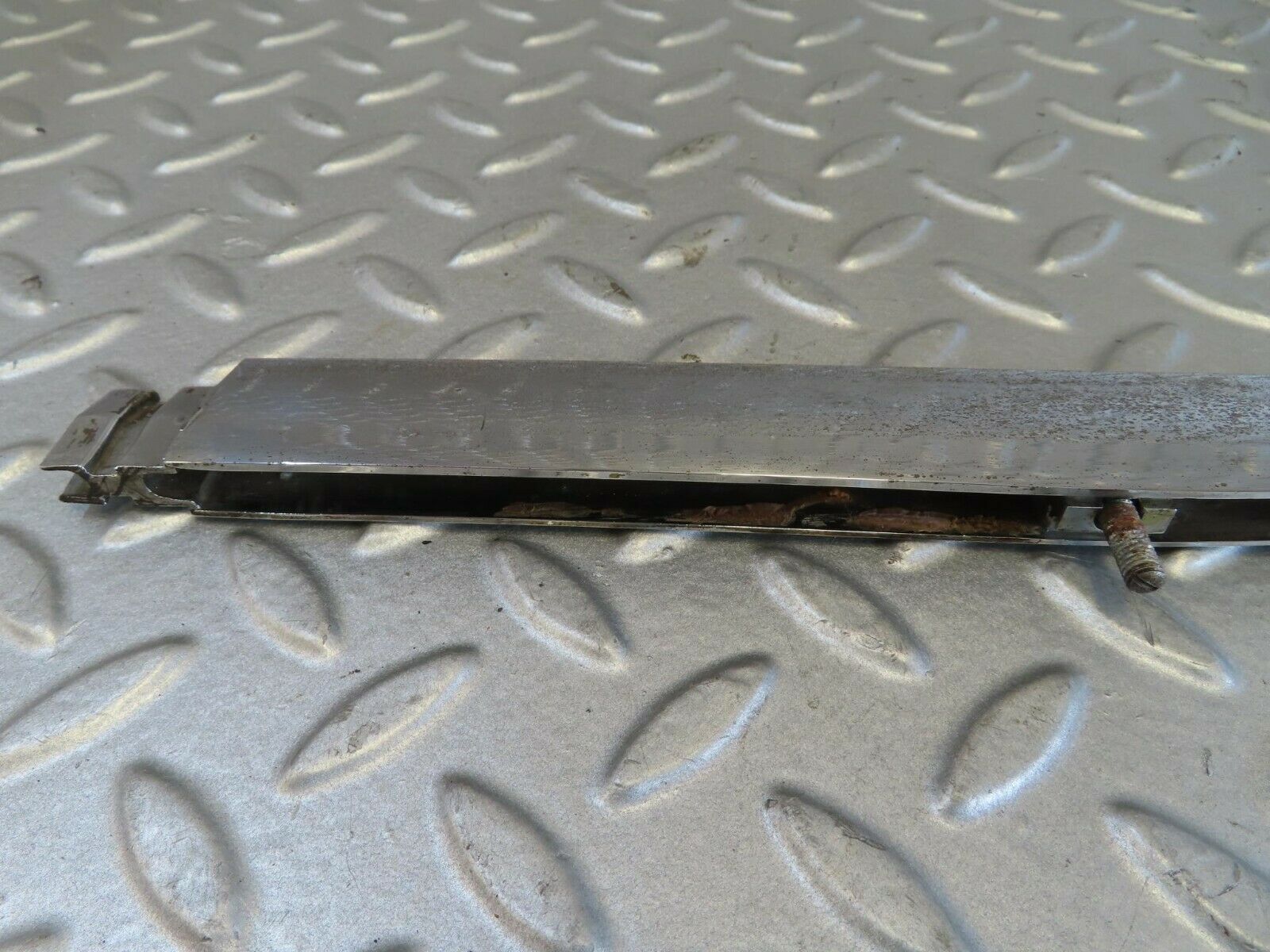 15720 Mercedes-Benz R107 450SL Trunk Chrome Handle Moulding Left 1076901380