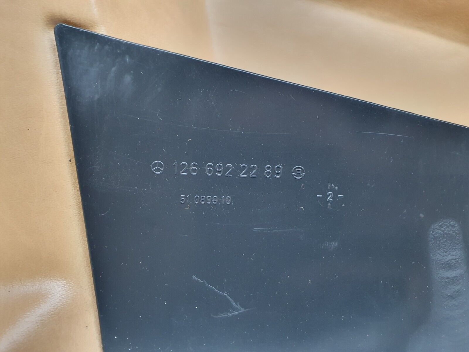 43804 Mercedes-Benz C126 380SEC Coupe Rear Right Card Panel Beige 1266921089 1266922289