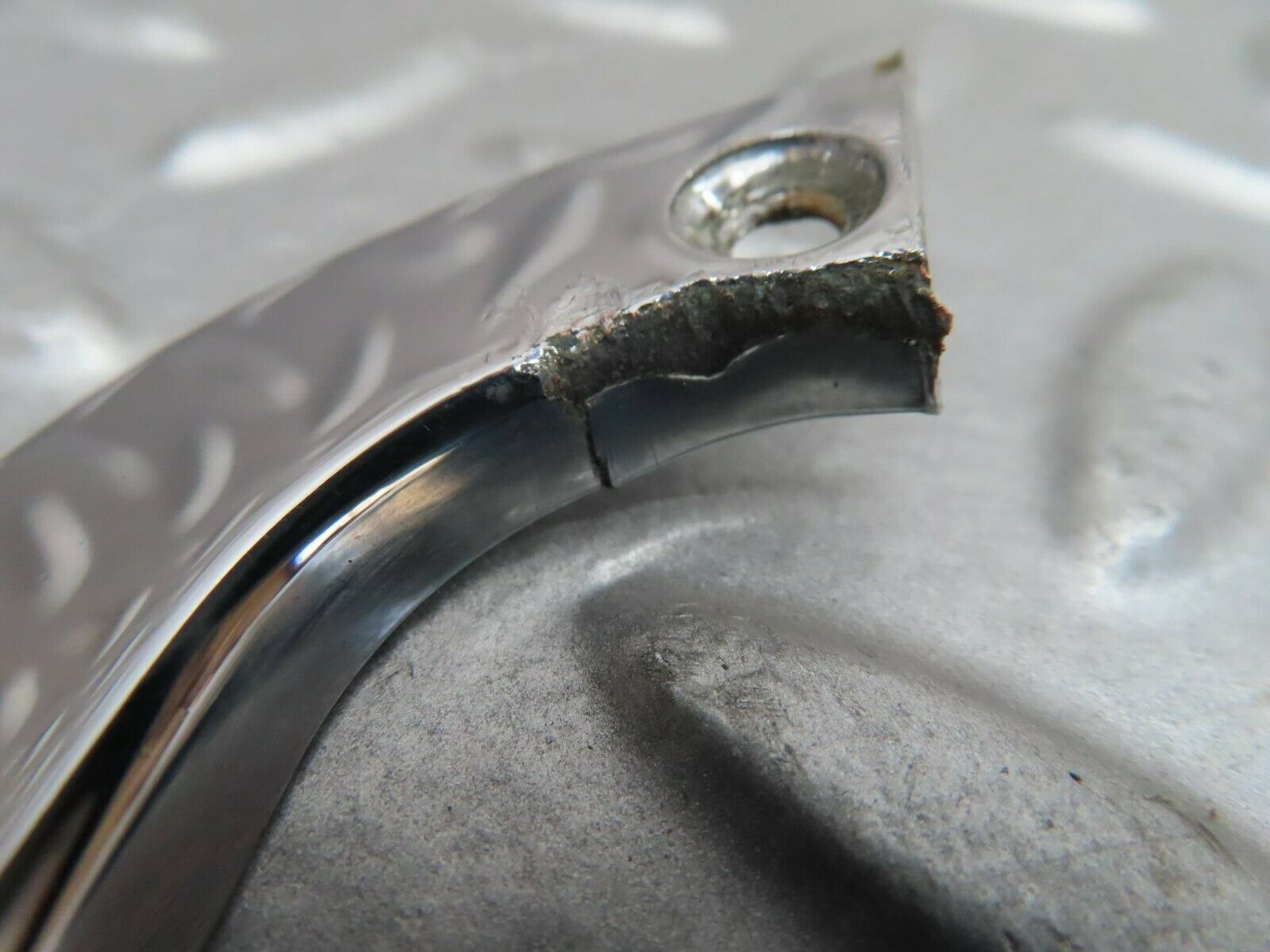 15763 Mercedes-Benz R107 450SL Right Interior Chrome Door Latch Trim