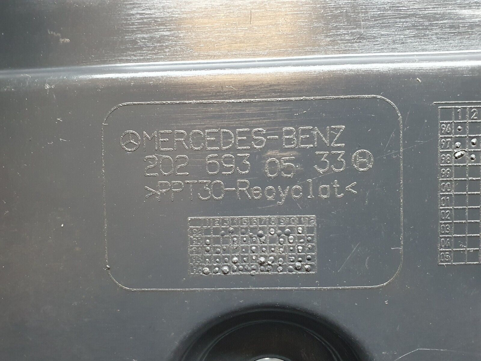 41755 Mercedes-Benz W202 C200 Trunk Storage Cover Panel 2026930533