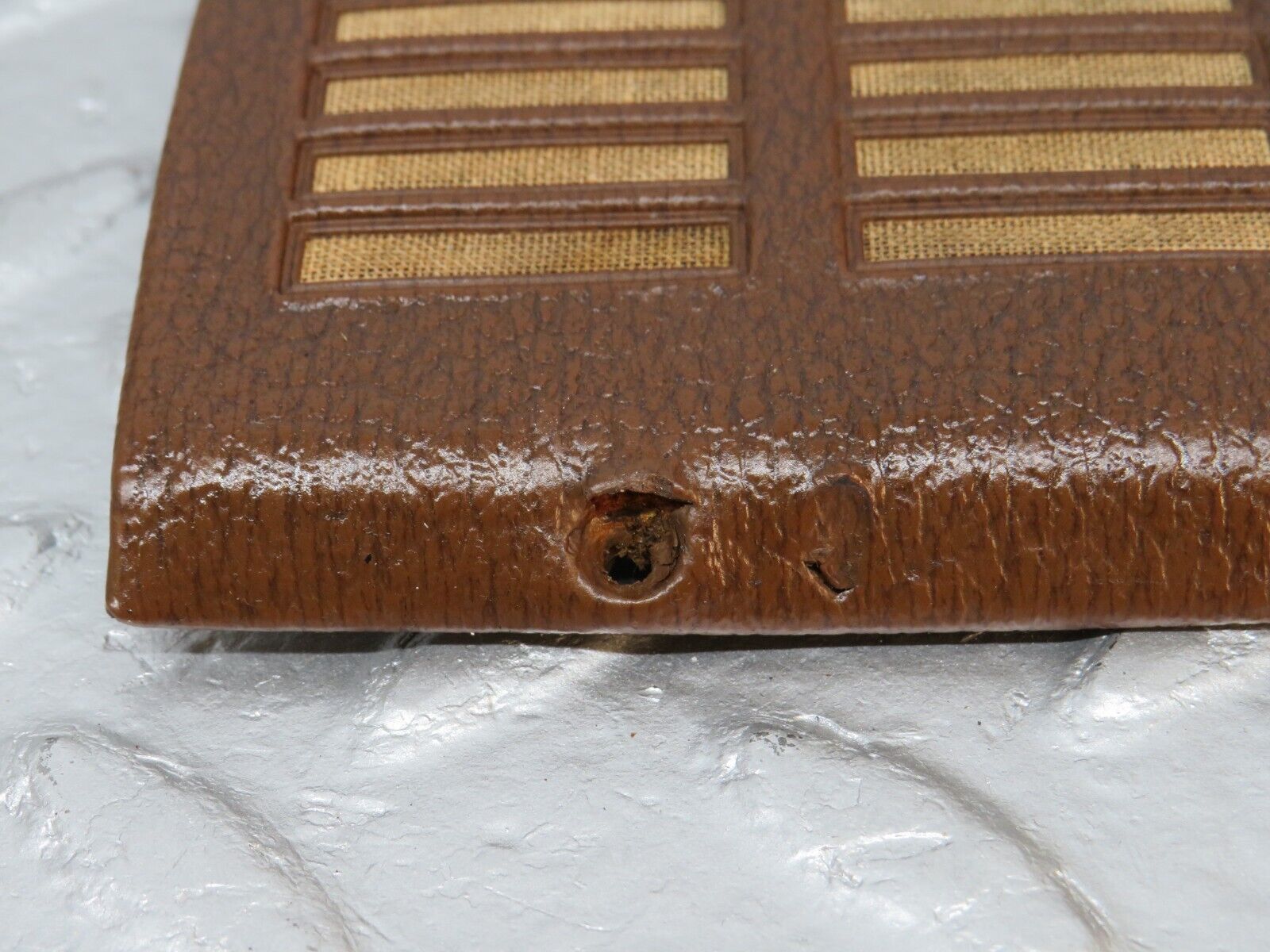 39816 Mercedes-Benz R107 350SL Dashboard Speaker Cover Brown Left Side