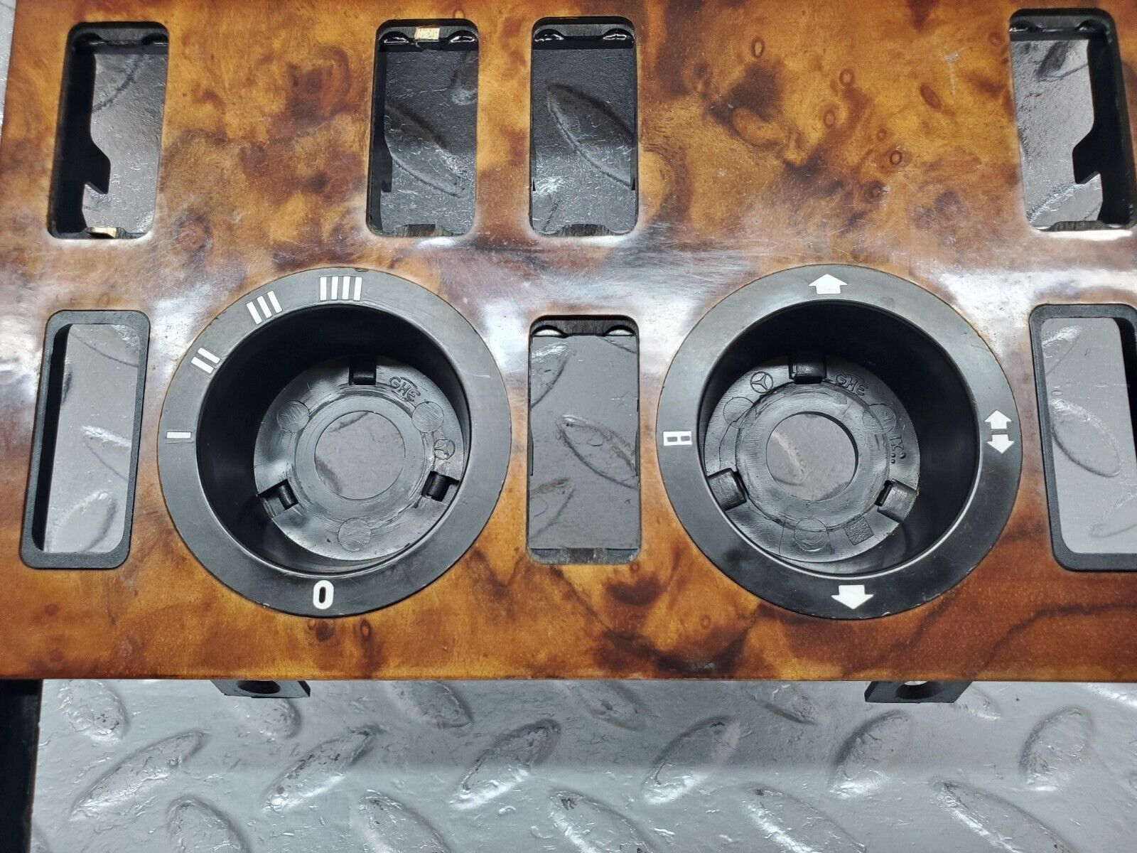 45575 Mercedes-Benz W126 420SE Heater Control Panel Wood Trim 1266830375