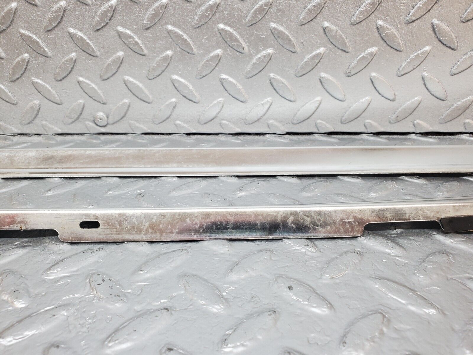 45812 Mercedes-Benz W126 420SE A Pillar Chrome Moulding Trim Pair