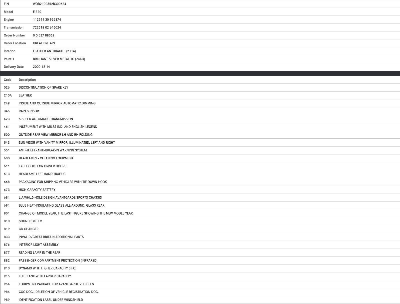 35049 Mercedes-Benz W210 320E Automatic Gearbox Oil Pipe Hose Set 2109972482