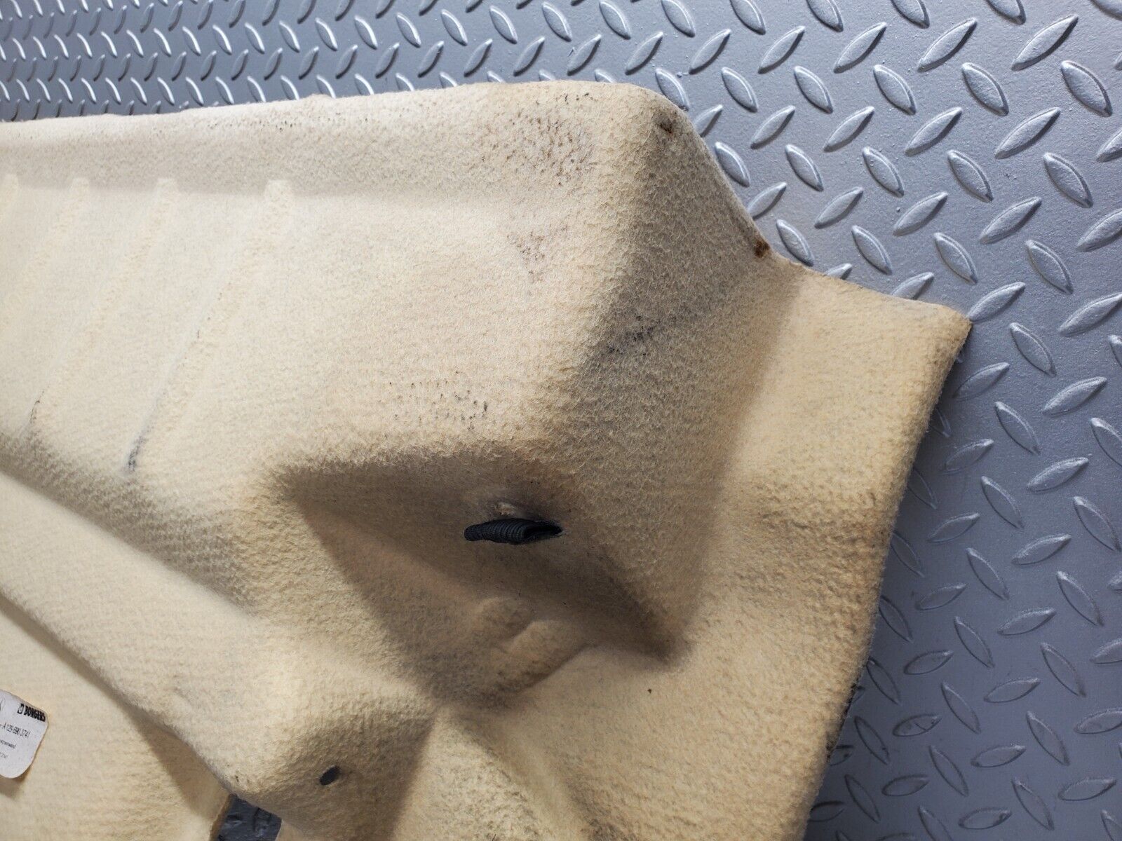 46862 Mercedes-Benz R129 320SL Coupe Fuel Tank Cover Plate Carpet Beige 1296903741