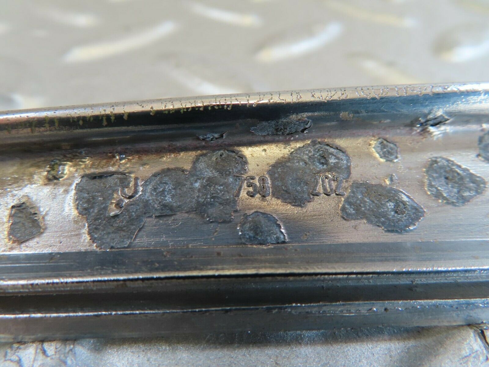 15718 Mercedes-Benz R107 450SL Trunk Chrome Handle Moulding 1077580202