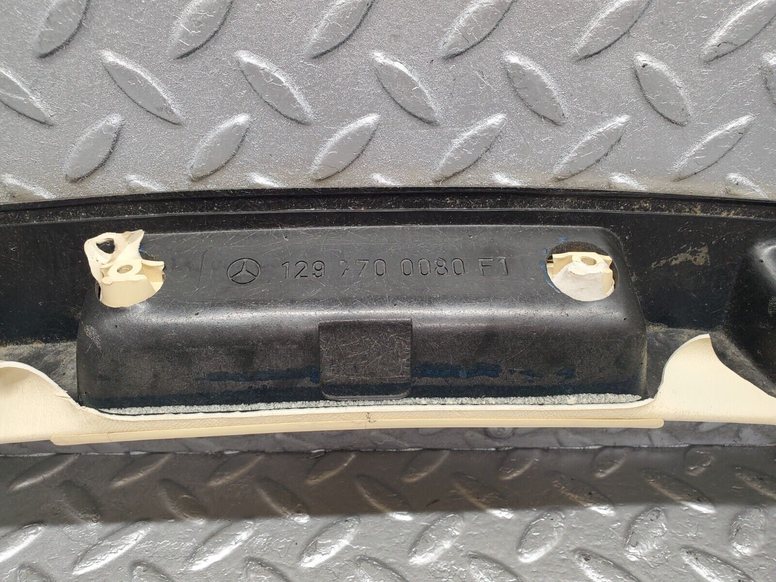 46808 Mercedes-Benz R129 320SL Coupe Interior Roof Grab Handle Rail Beige 1297700080